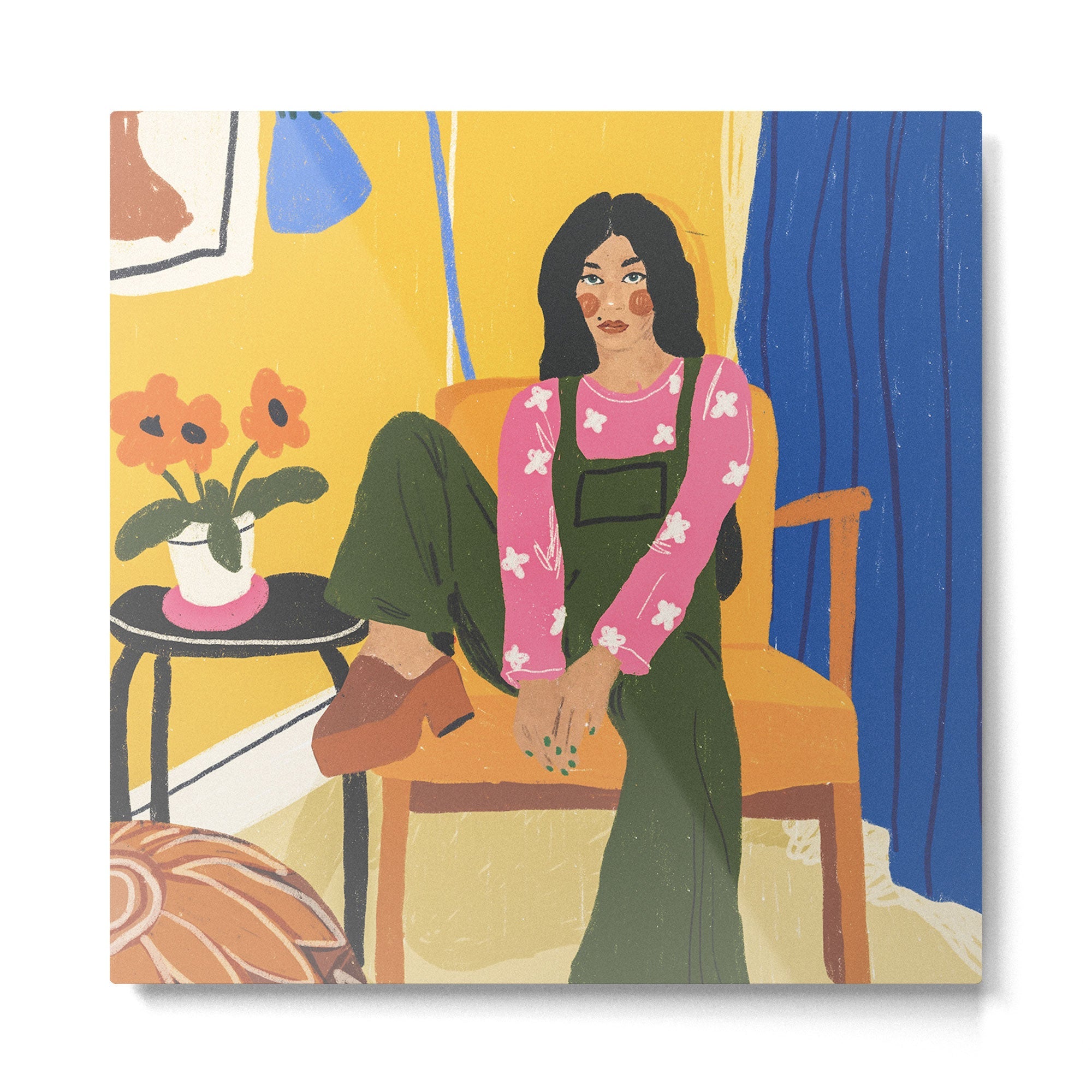 70s babe Metal Print | TeksDecor