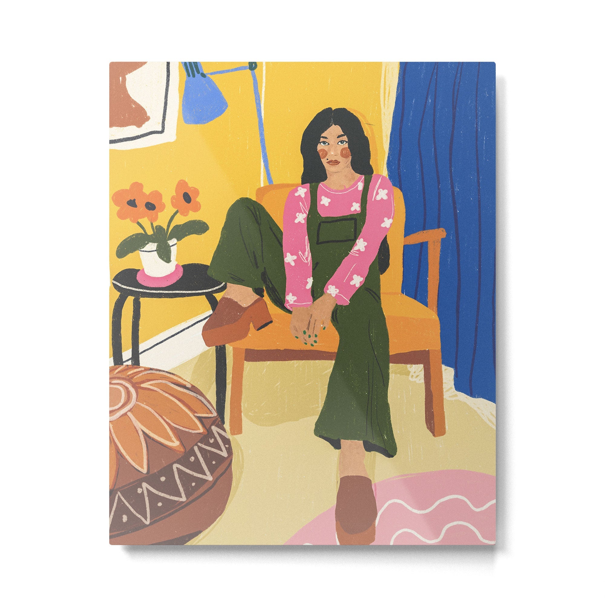70s babe Metal Print | TeksDecor