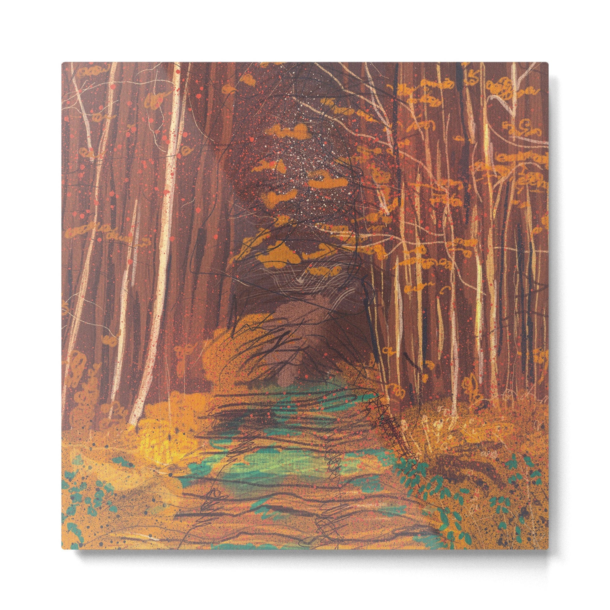 Autumn walk Metal Print | TeksDecor