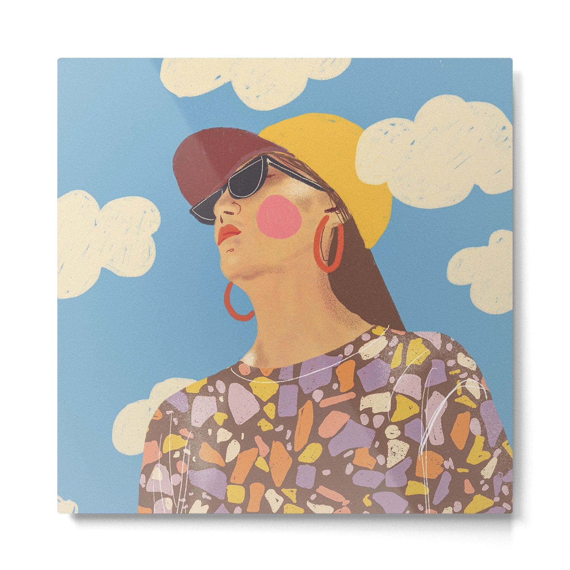 Baseball girl Metal Print | TeksDecor