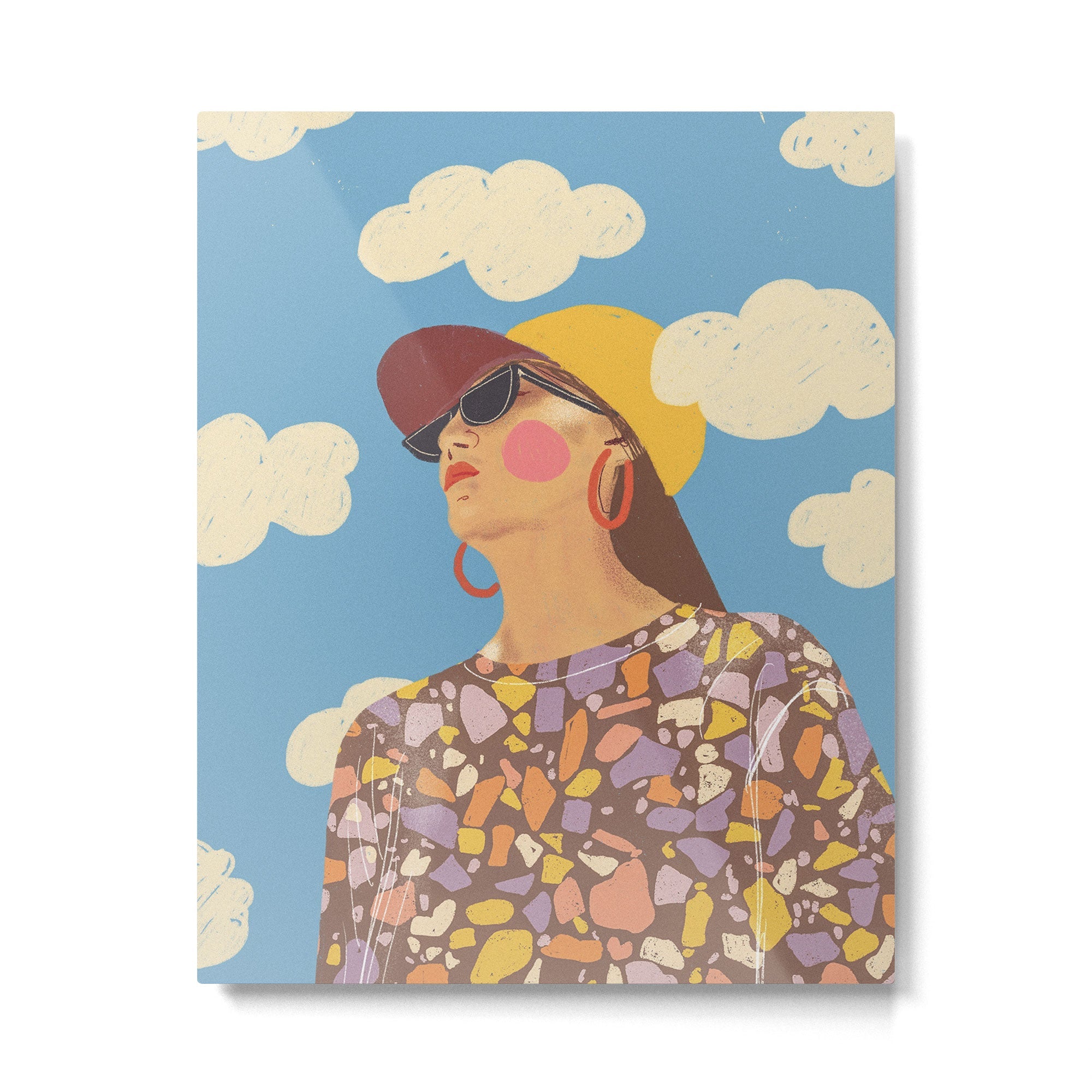 Baseball girl Metal Print | TeksDecor