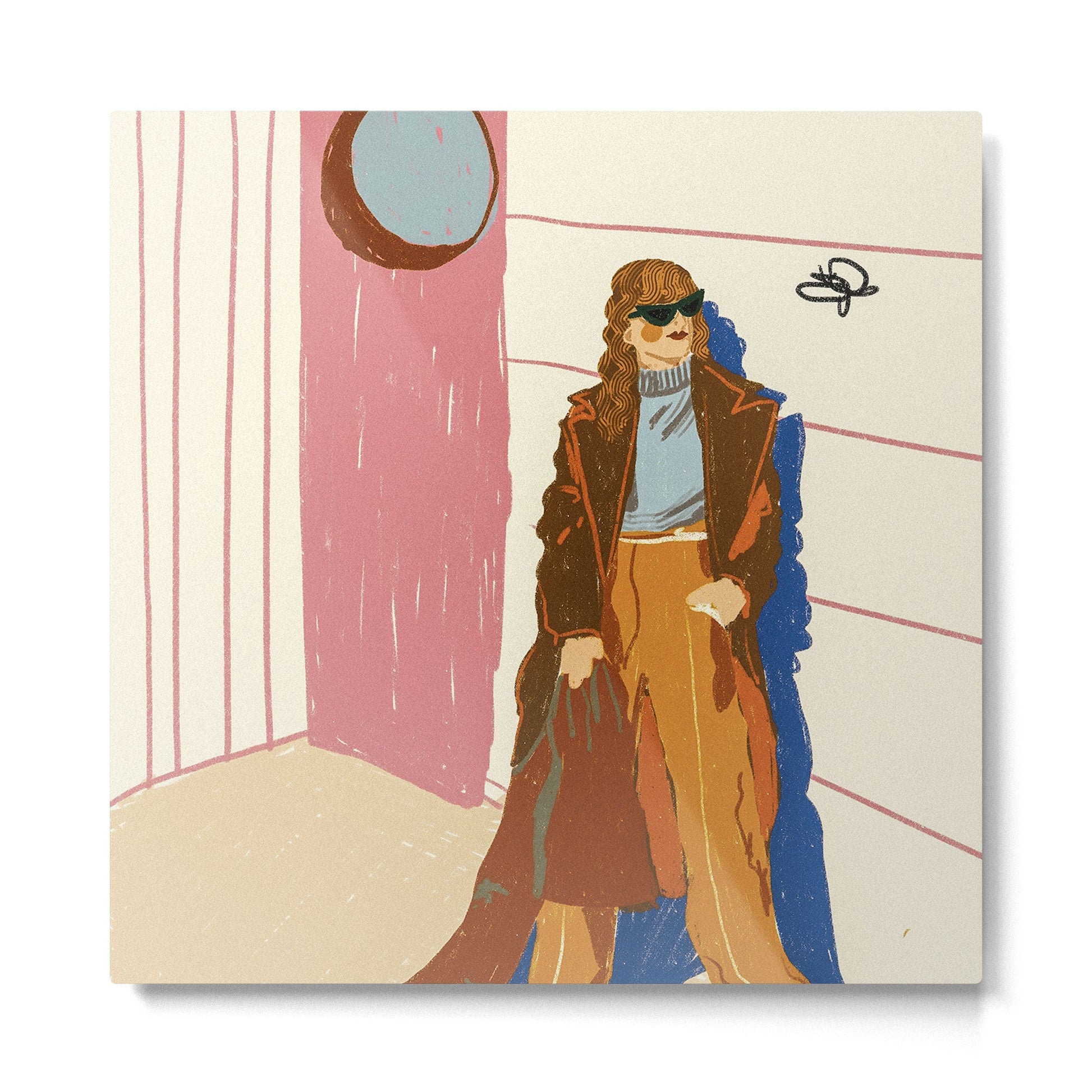 Butterfly and the Girl Metal Print | TeksDecor