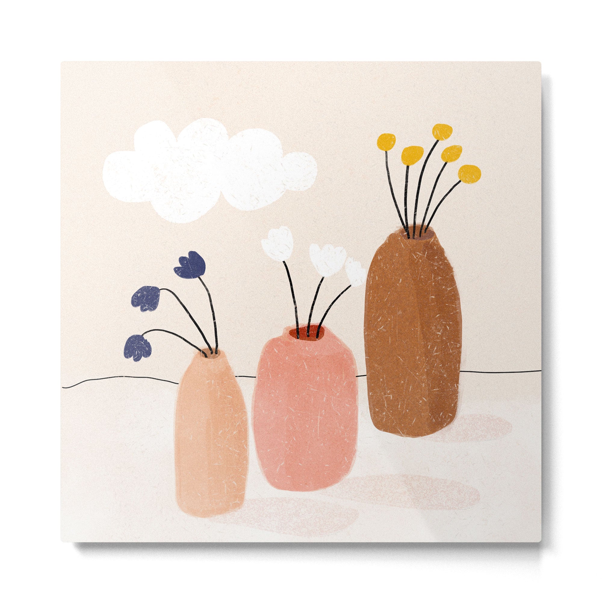 Cloudy Still Life No.2  Metal Print | TeksDecor