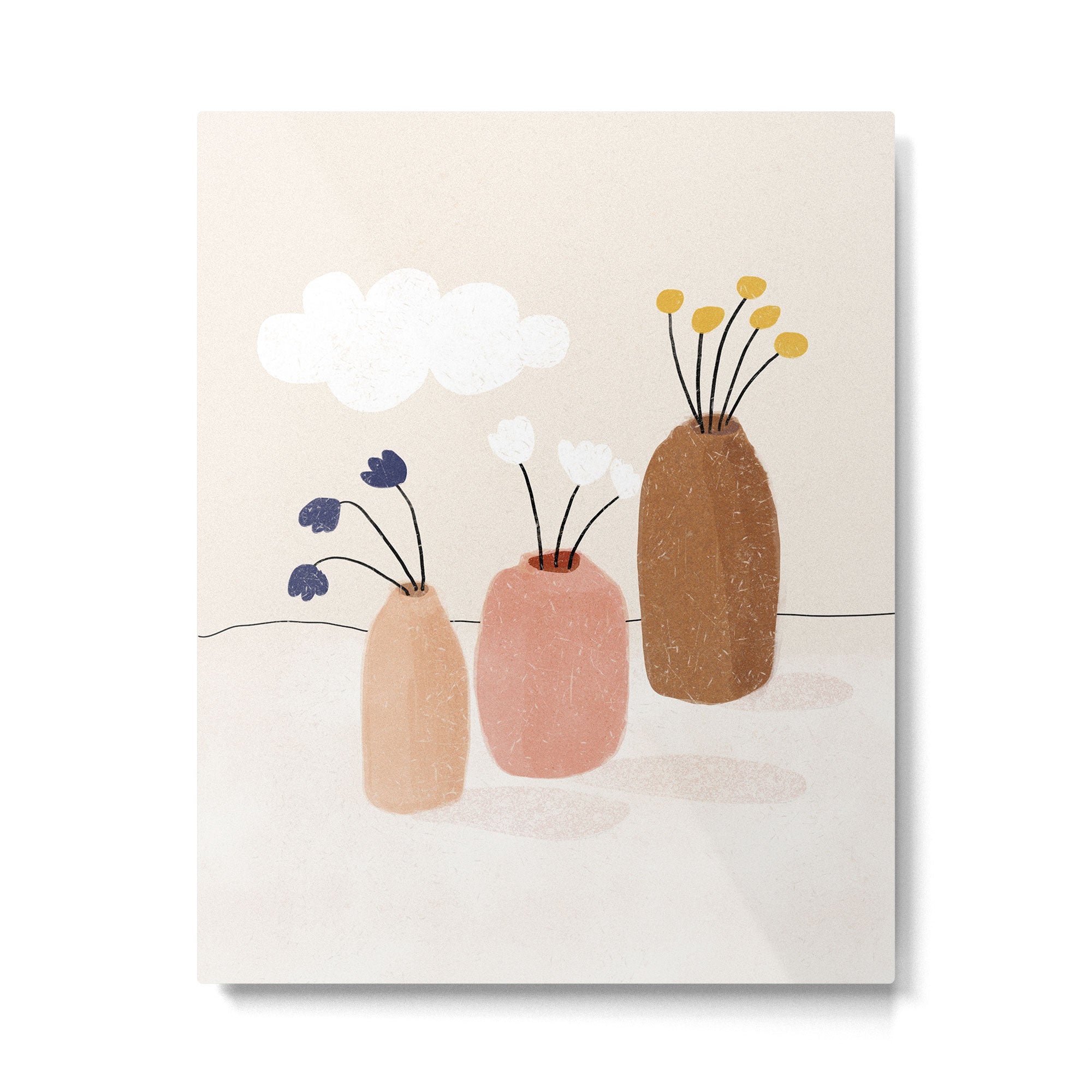 Cloudy Still Life No.2  Metal Print | TeksDecor