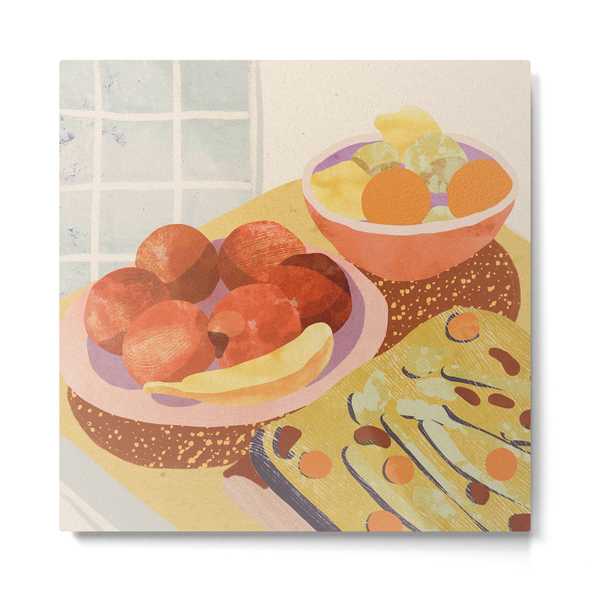 Colorful Dinner Metal Print | TeksDecor