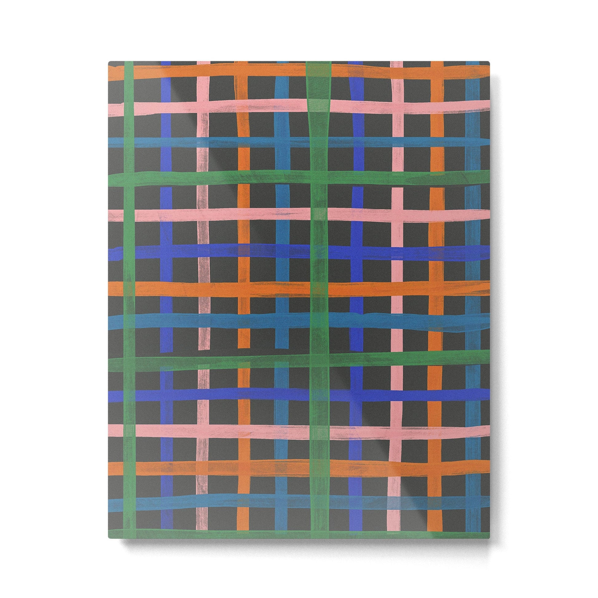 Dark plaid pattern Metal Print | TeksDecor