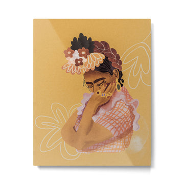 Frida Kahlo Portrait Metal Print | TeksDecor