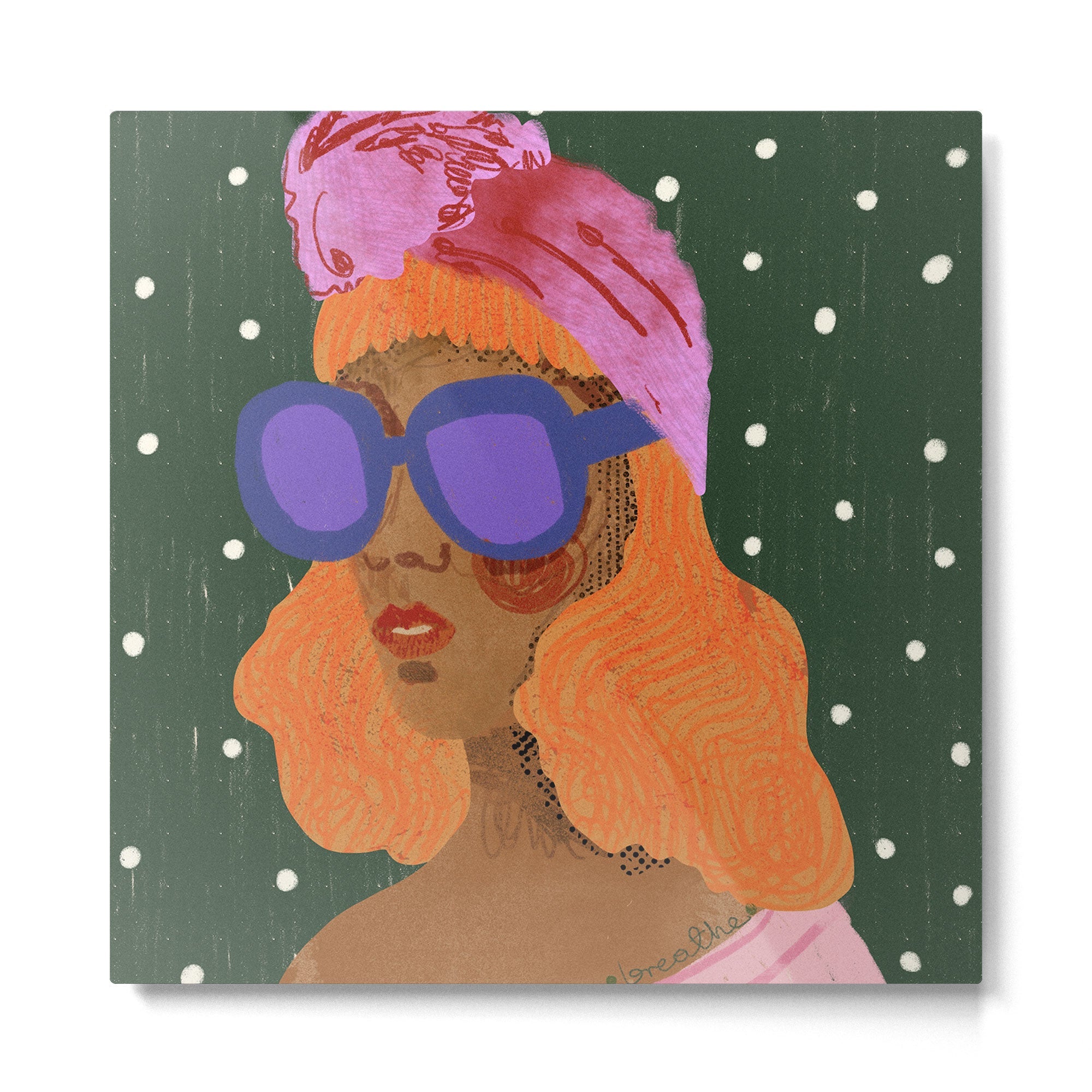 Girl Wearing Turban Metal Print | TeksDecor