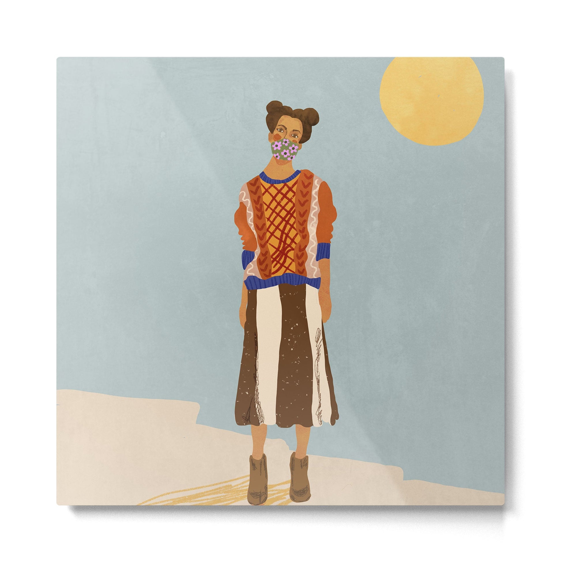Girl who Loves Jumpers Metal Print | TeksDecor