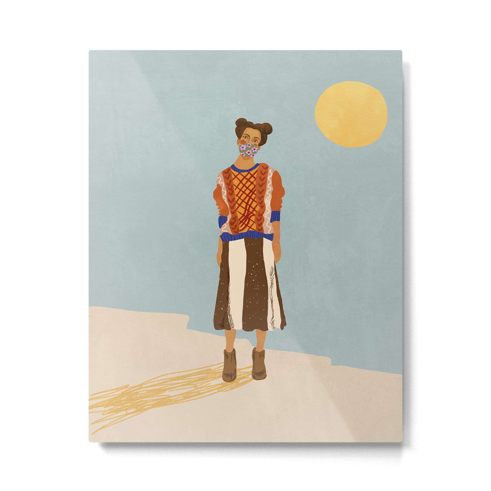 Girl who Loves Jumpers Metal Print | TeksDecor