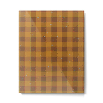 Golden gingham Metal Print | TeksDecor