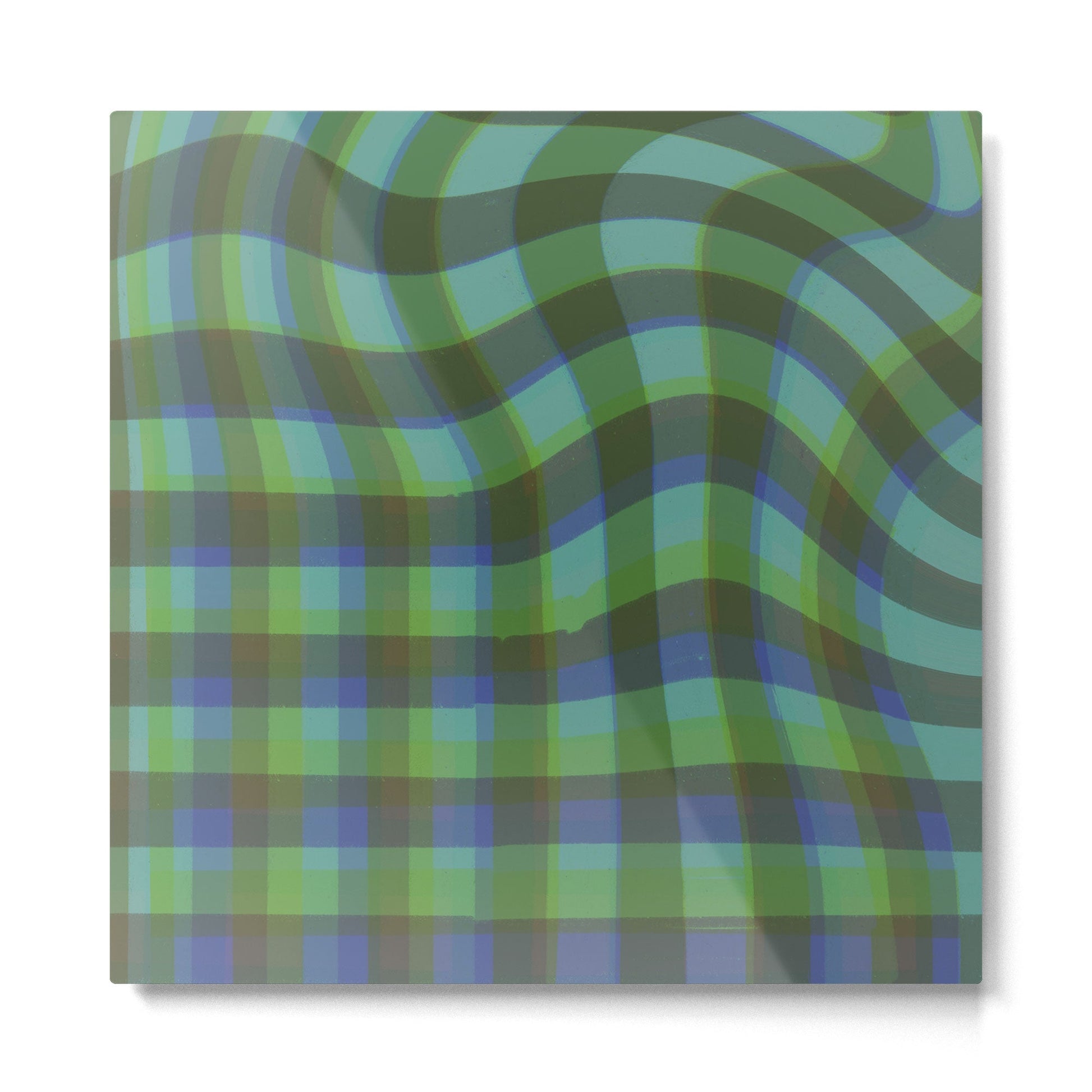 Green squared Metal Print | TeksDecor