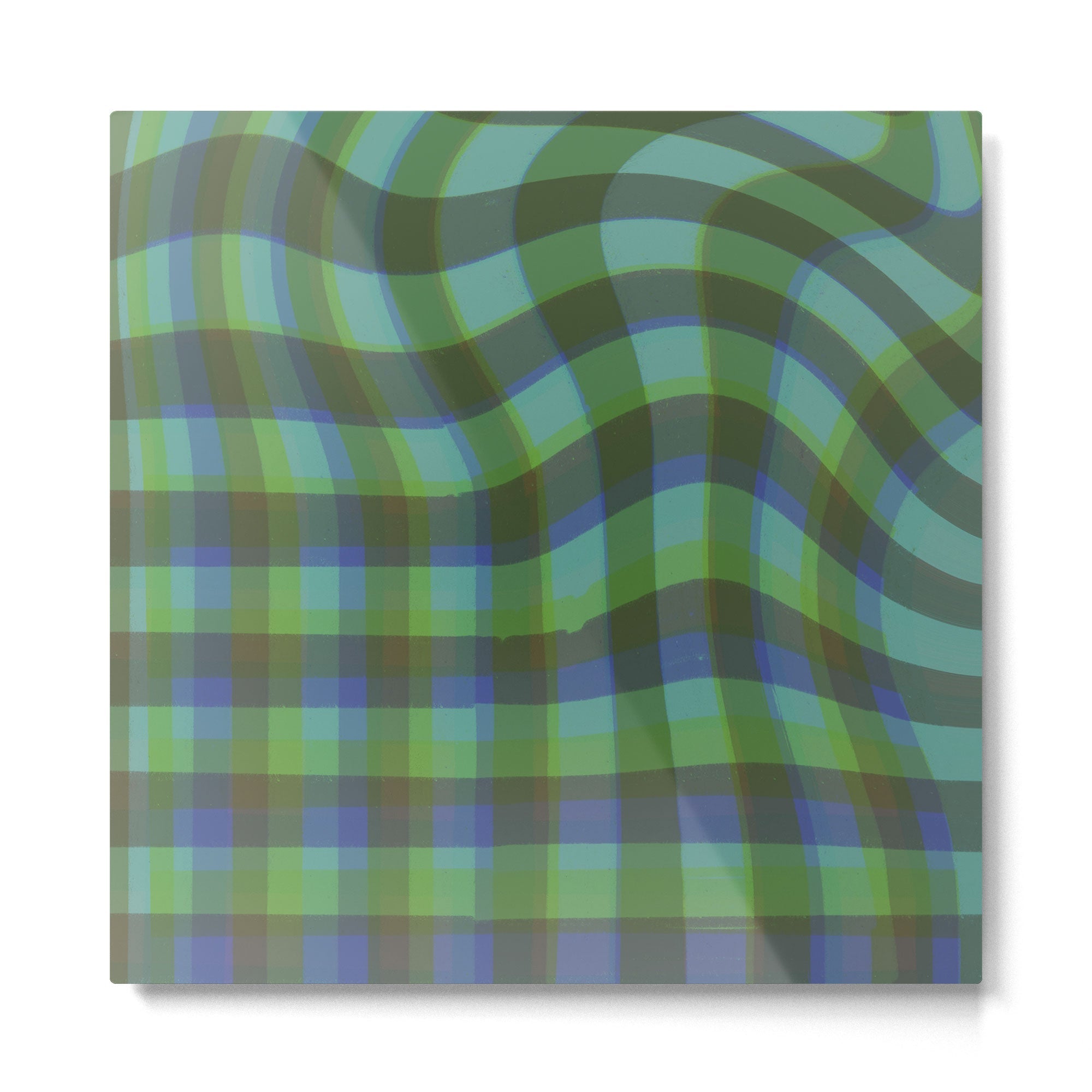Green squared Metal Print | TeksDecor