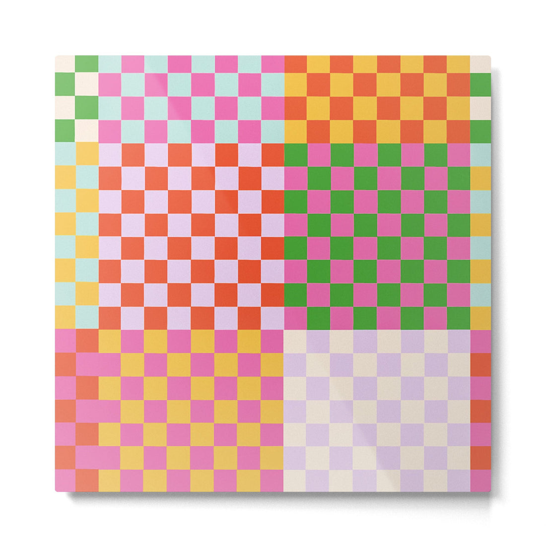 Happy patchwork Metal Print | TeksDecor