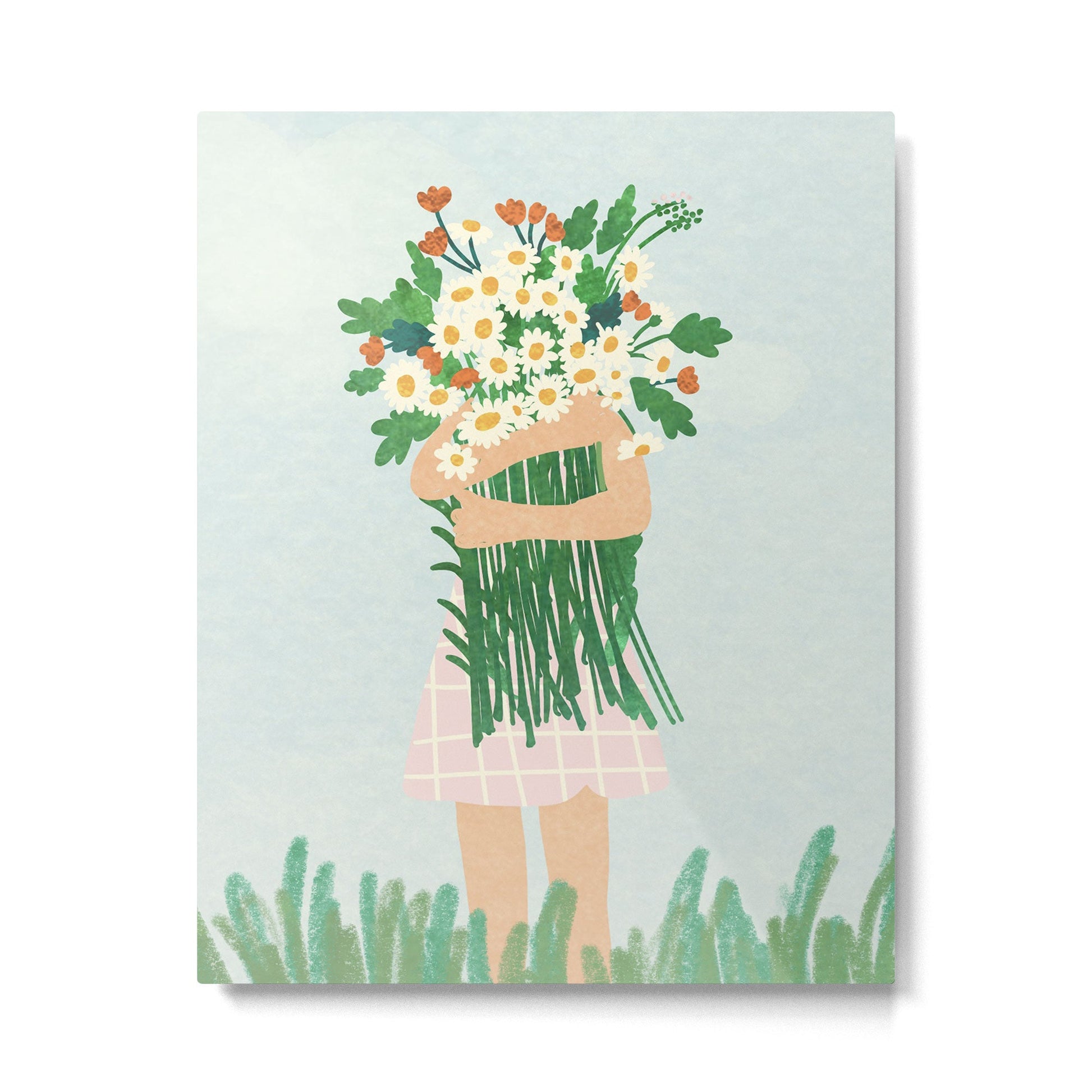 Hug Metal Print | TeksDecor