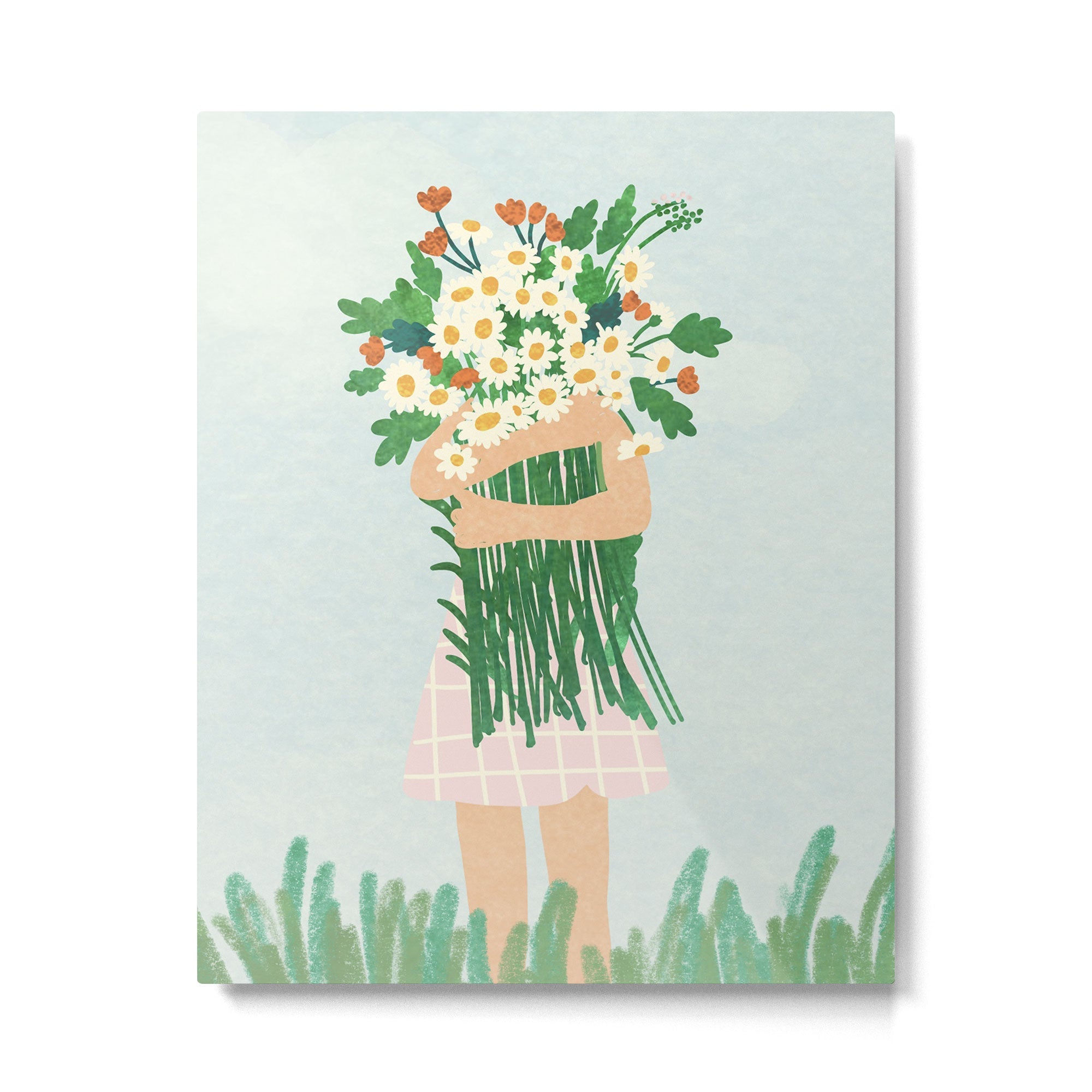 Hug Metal Print | TeksDecor