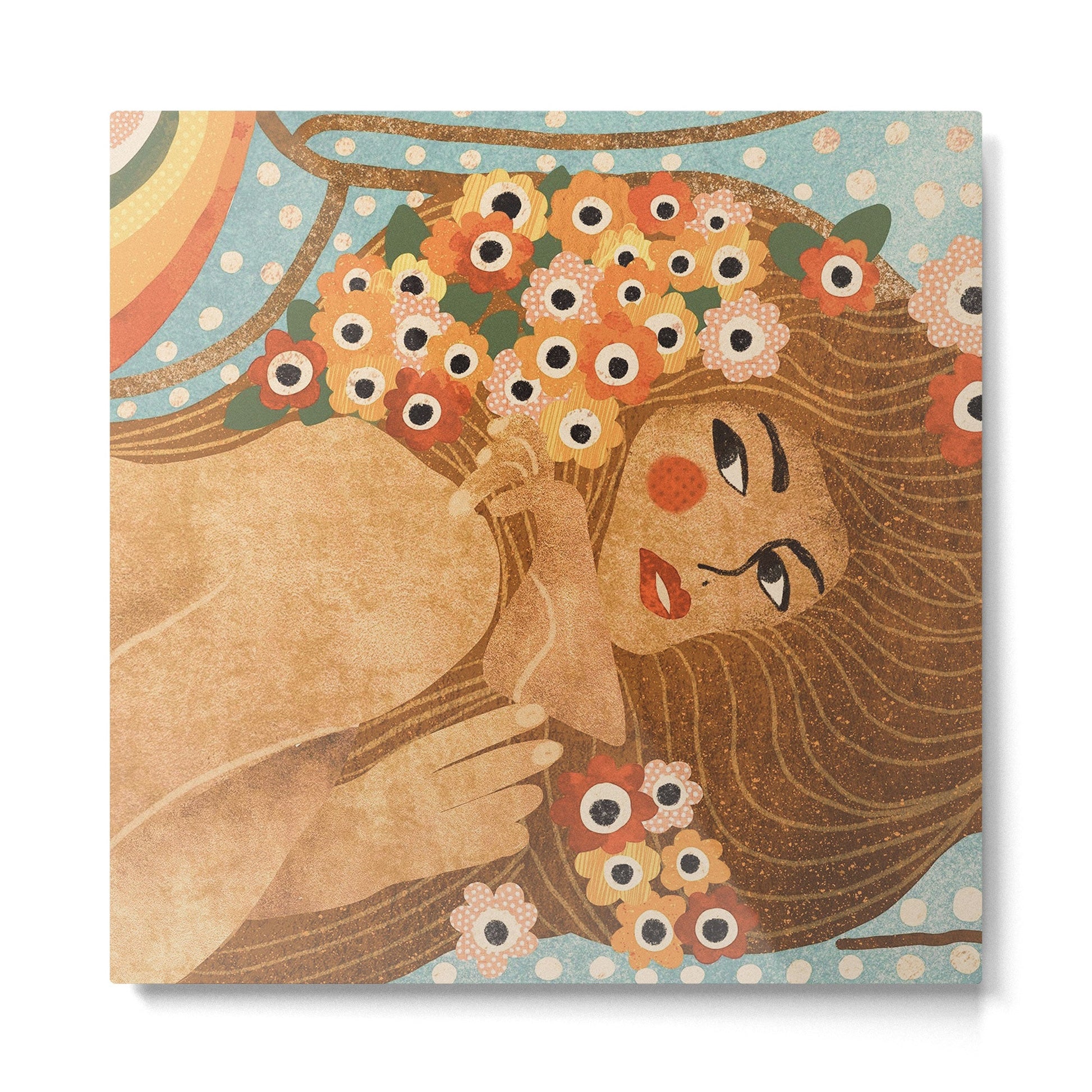 Klimt Lady Metal Print | TeksDecor