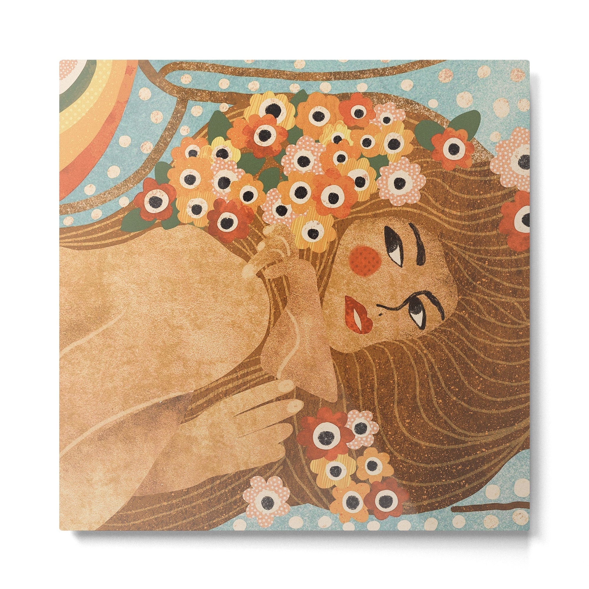 Klimt Lady Metal Print | TeksDecor