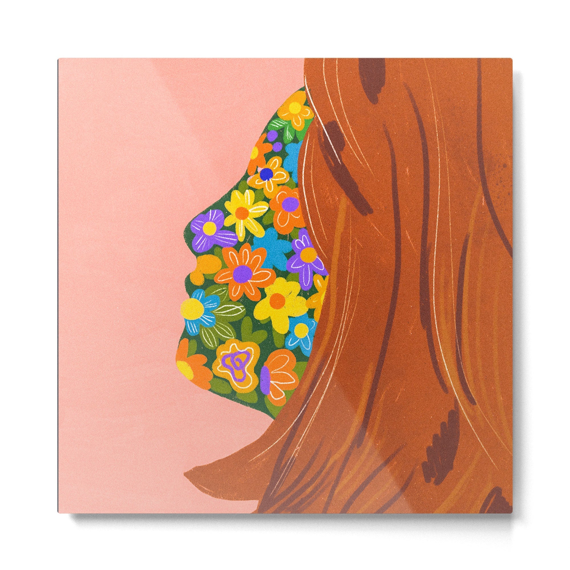 Made of flowers Metal Print | TeksDecor