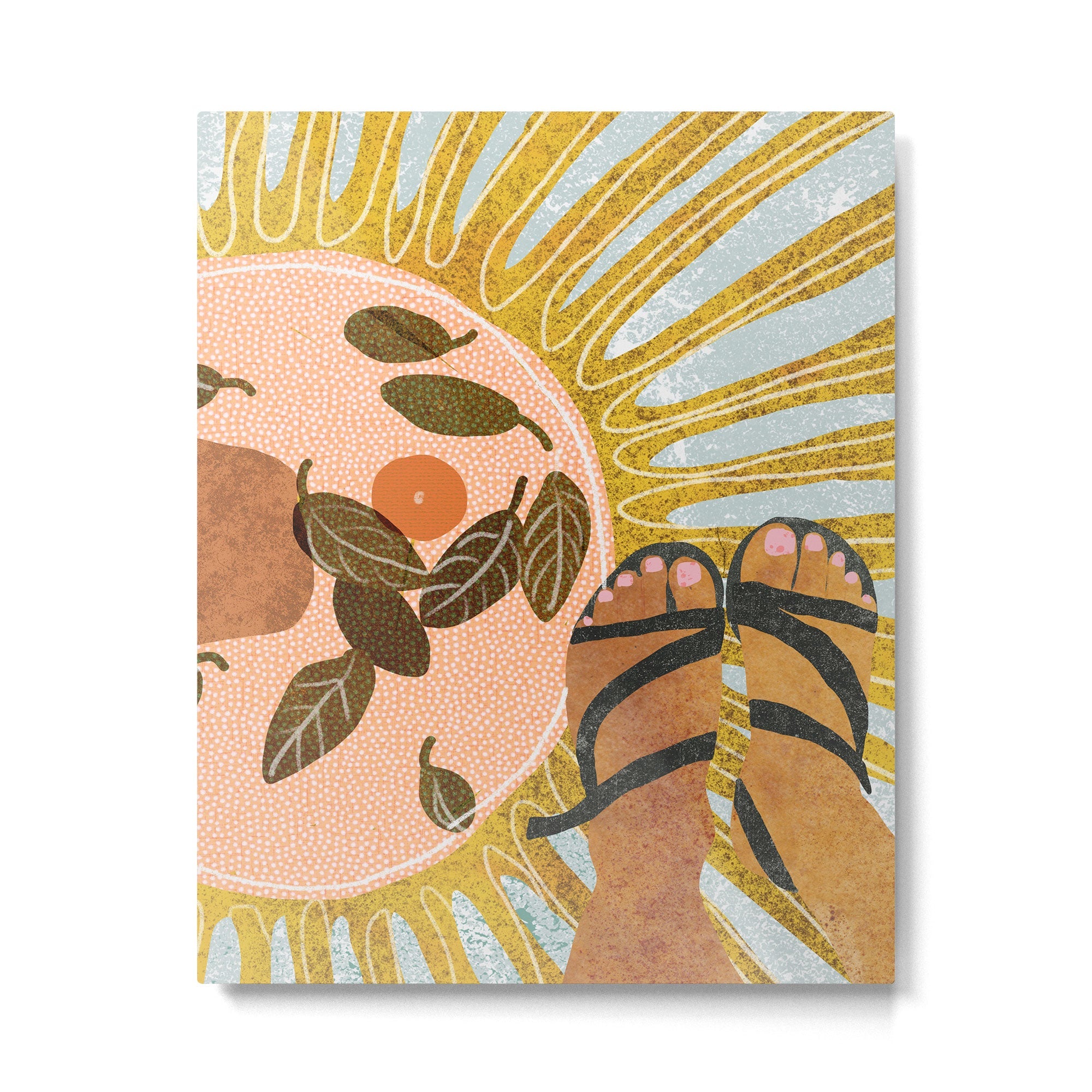 Malaga Orange Metal Print | TeksDecor