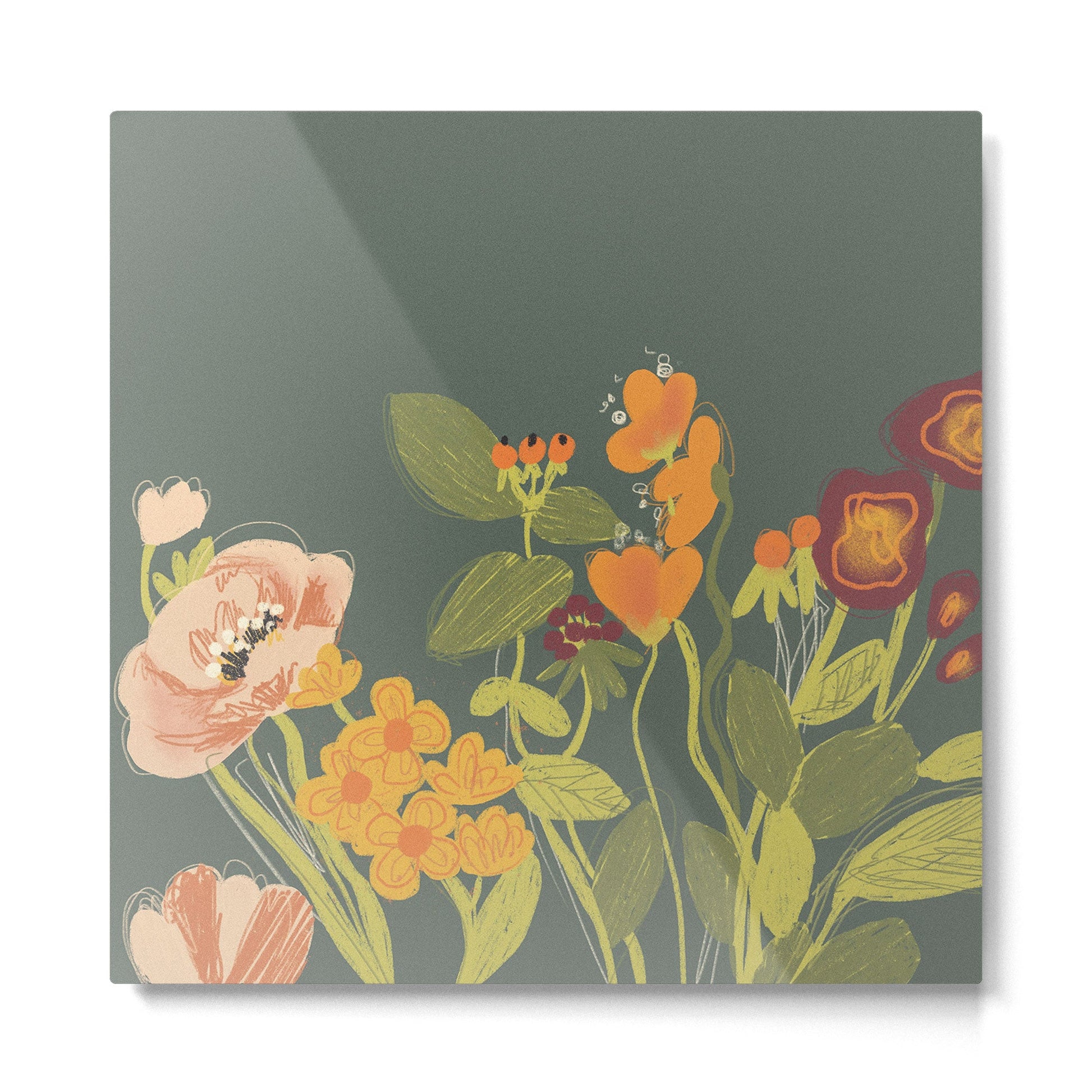 Meadow flowers Metal Print | TeksDecor