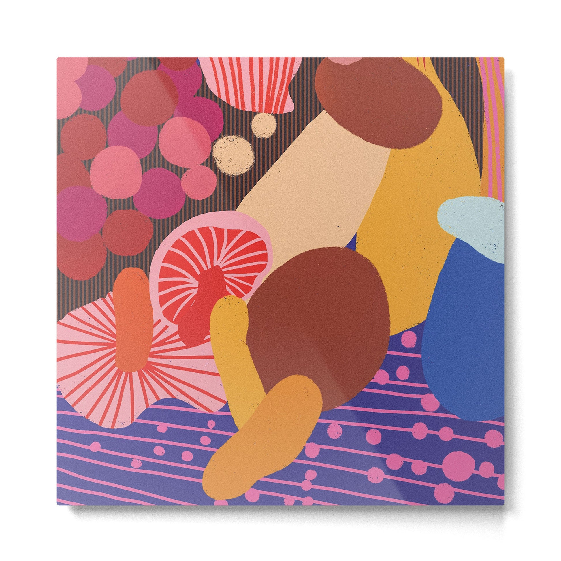 Mushroom abstract pattern Metal Print | TeksDecor