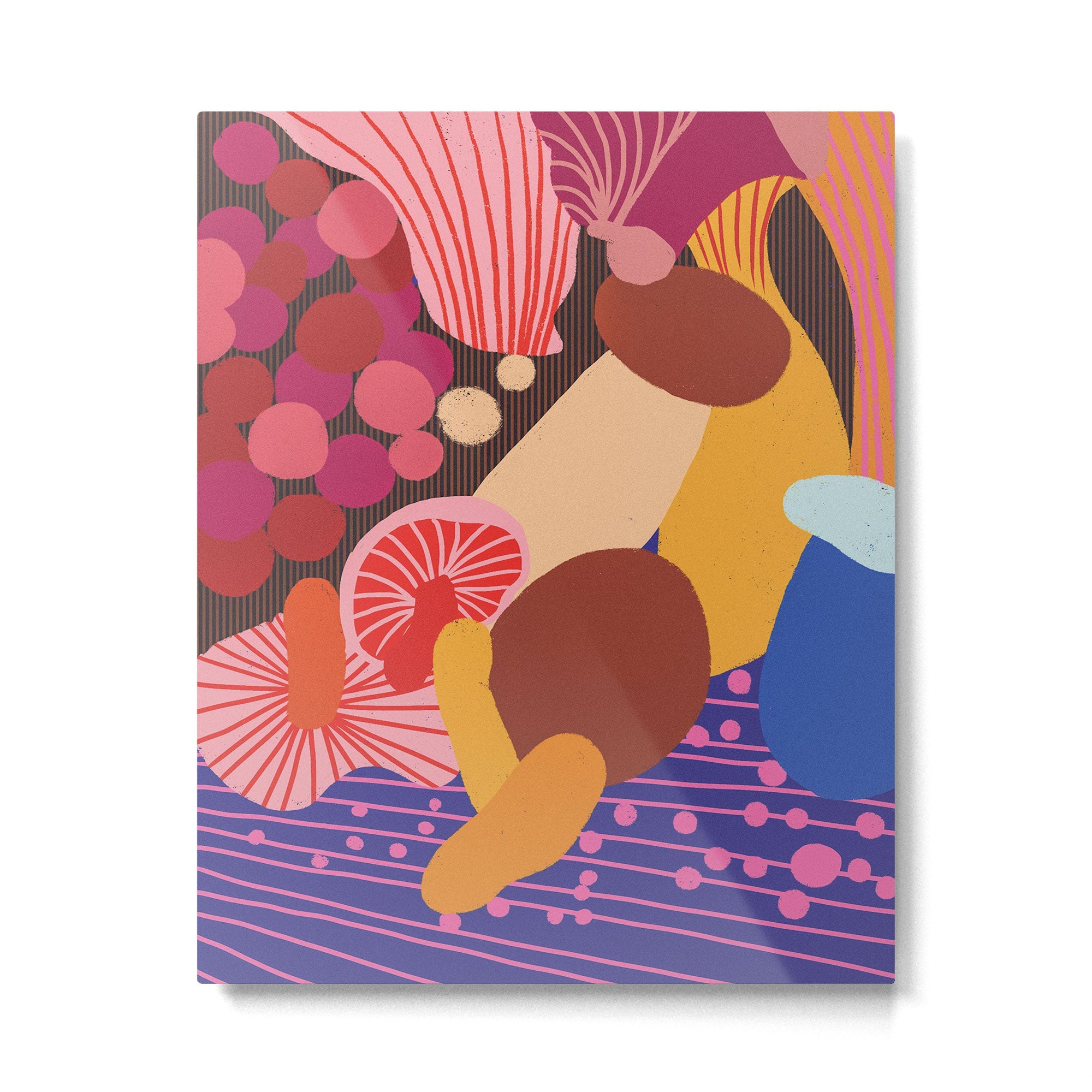 Mushroom abstract pattern Metal Print | TeksDecor