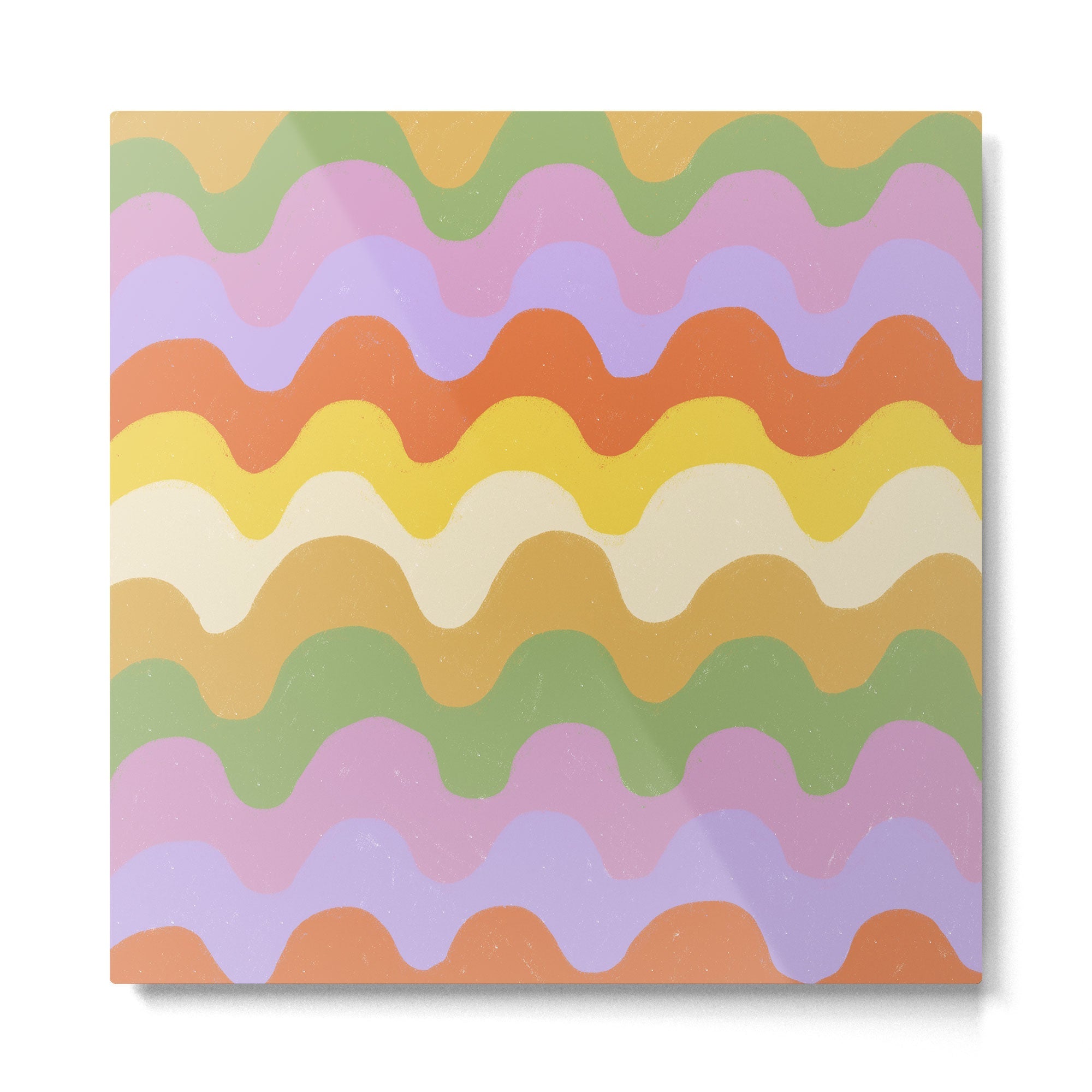 Pastel waves Metal Print | TeksDecor