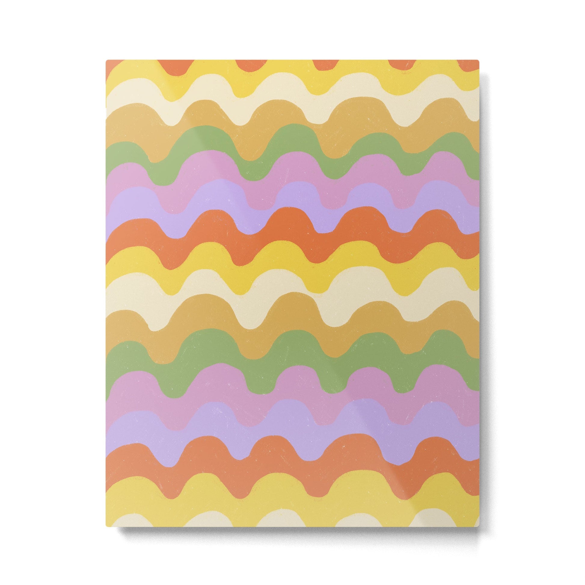 Pastel waves Metal Print | TeksDecor