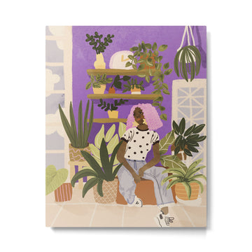 Pink Hair Beauty Metal Print | TeksDecor