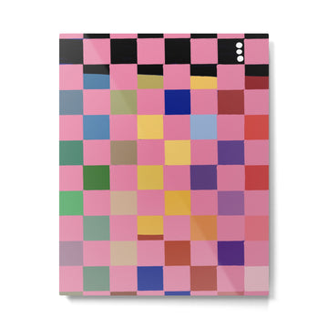 Pink squares Metal Print | TeksDecor