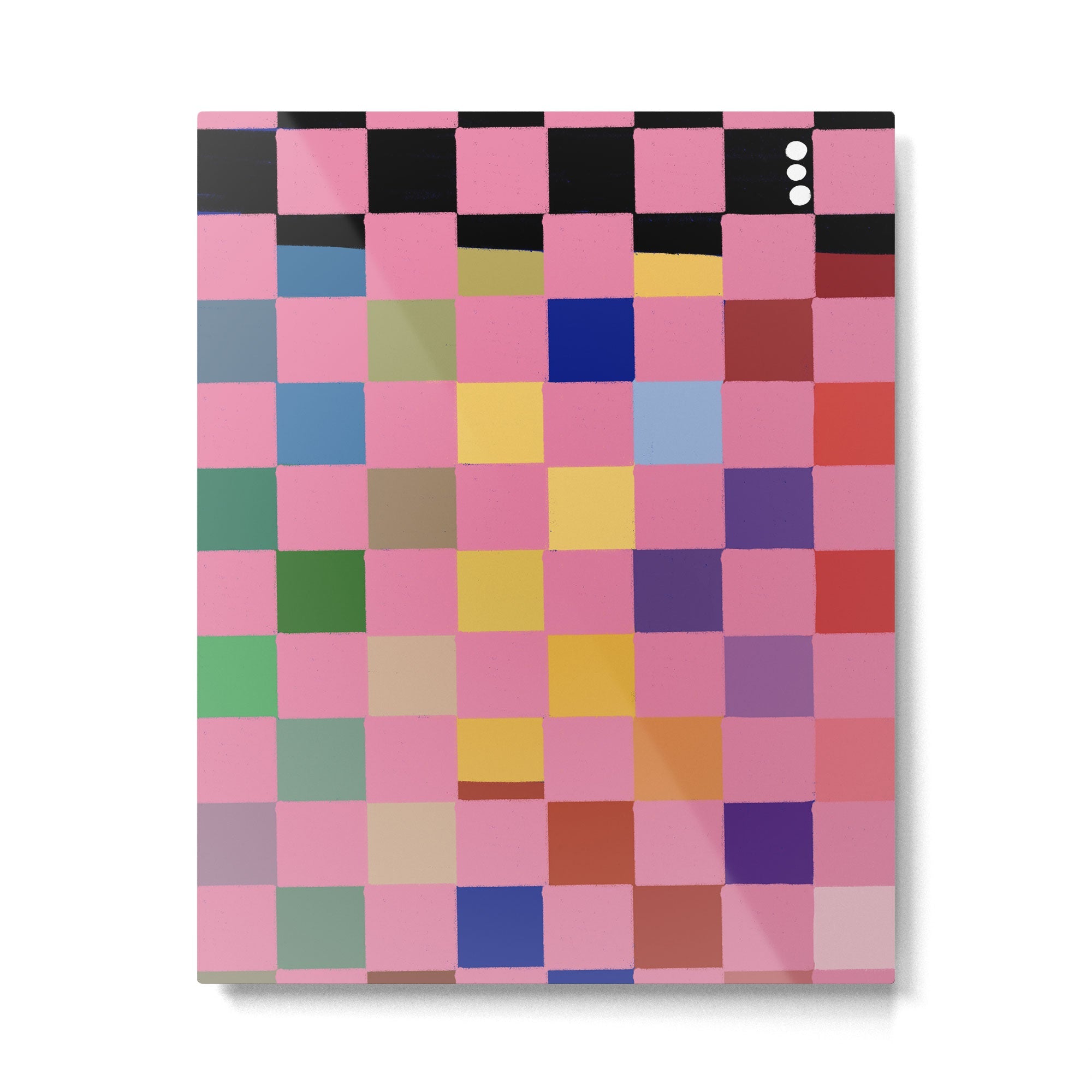 Pink squares Metal Print | TeksDecor