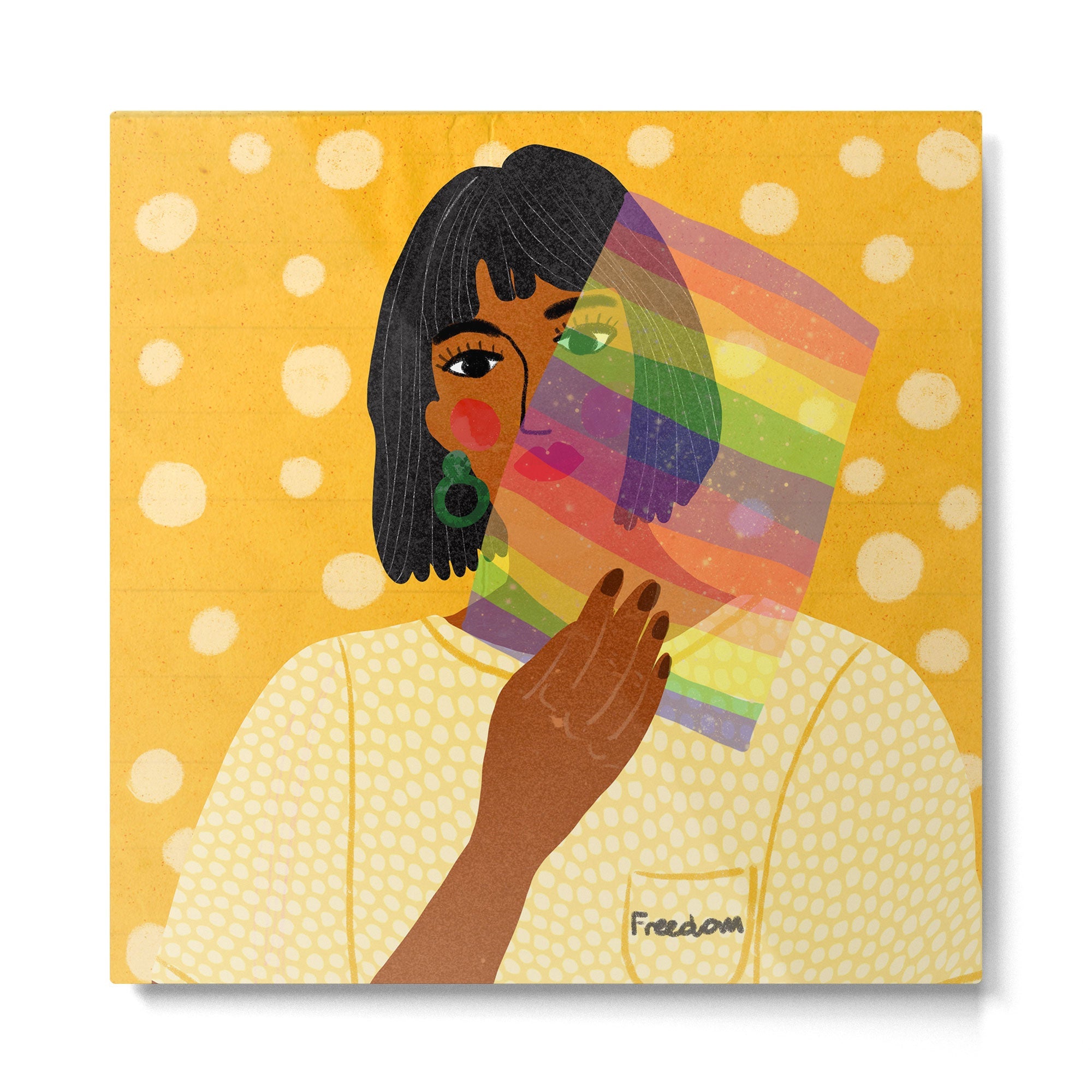 Pride Rainbow  Portrait Metal Print | TeksDecor