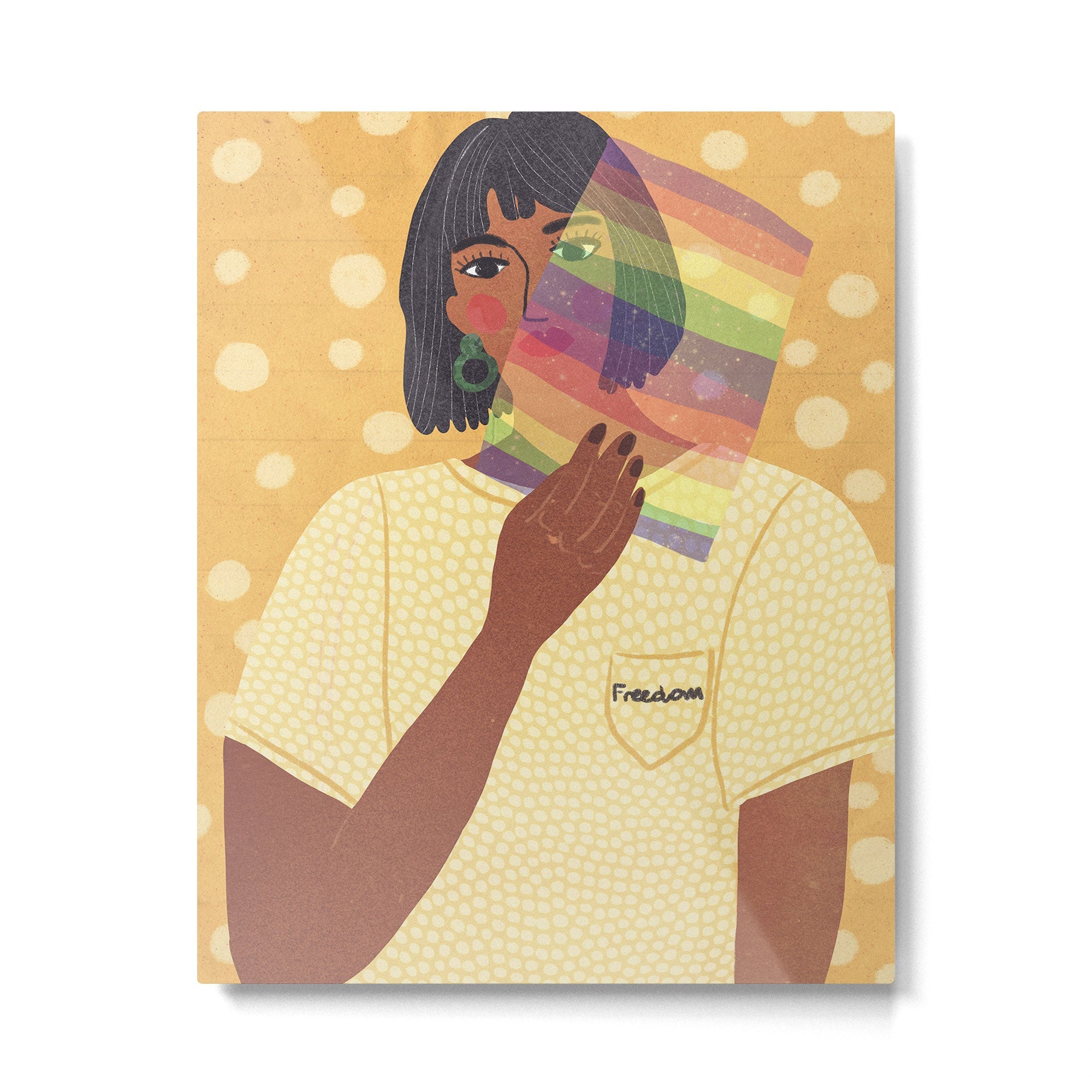 Pride Rainbow  Portrait Metal Print | TeksDecor