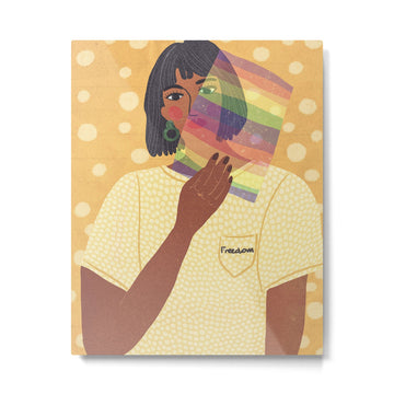 Pride Rainbow  Portrait Metal Print | TeksDecor