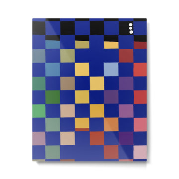 Rainbow checkerboard#1 Metal Print | TeksDecor
