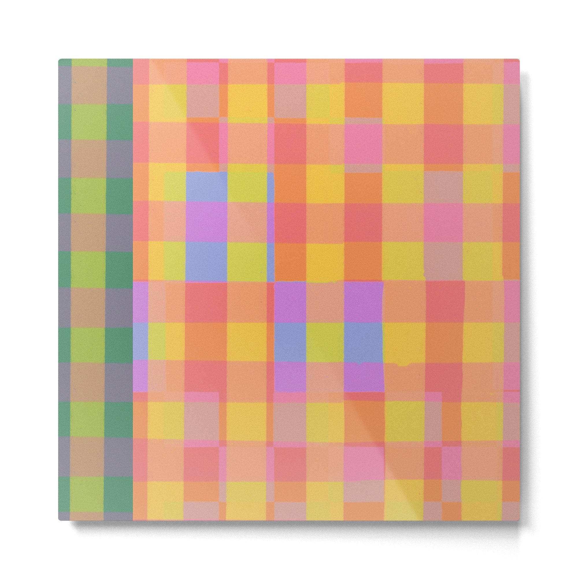 Rainbow criss-cross Metal Print | TeksDecor