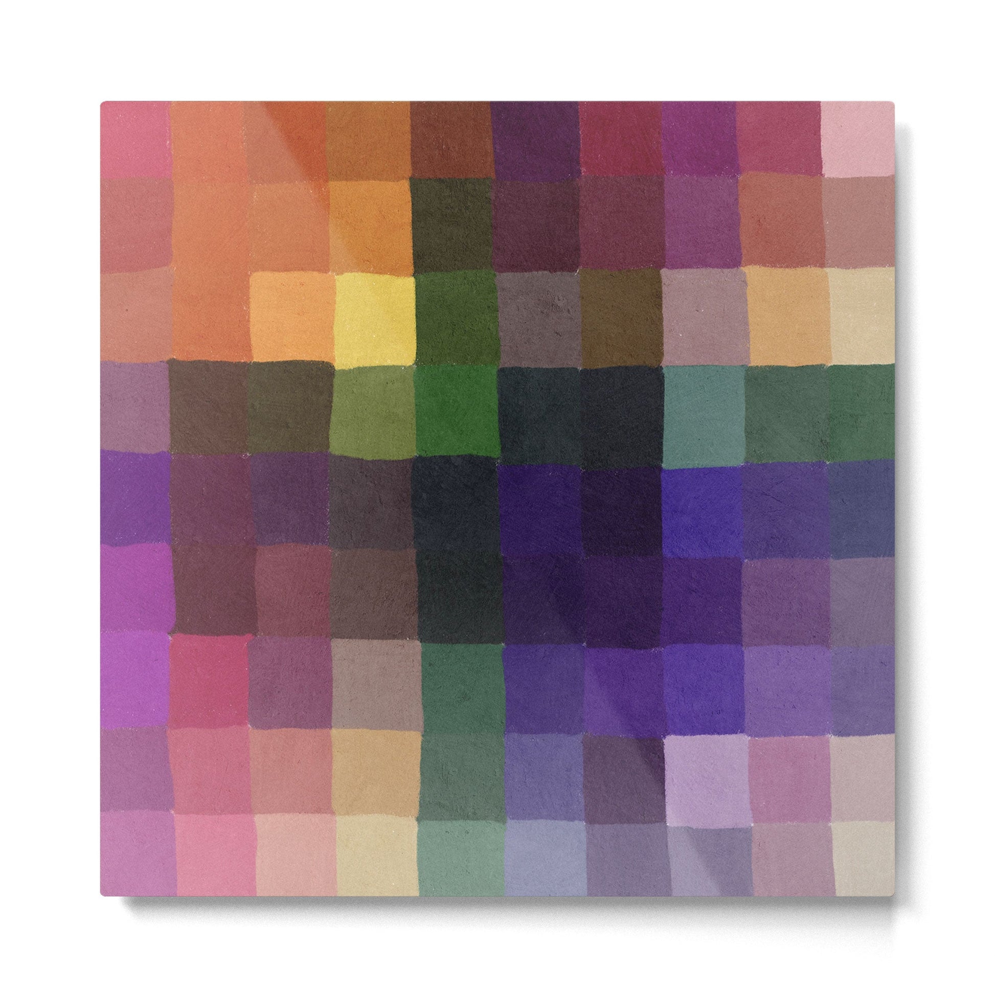 Rainbow mosaic Metal Print | TeksDecor
