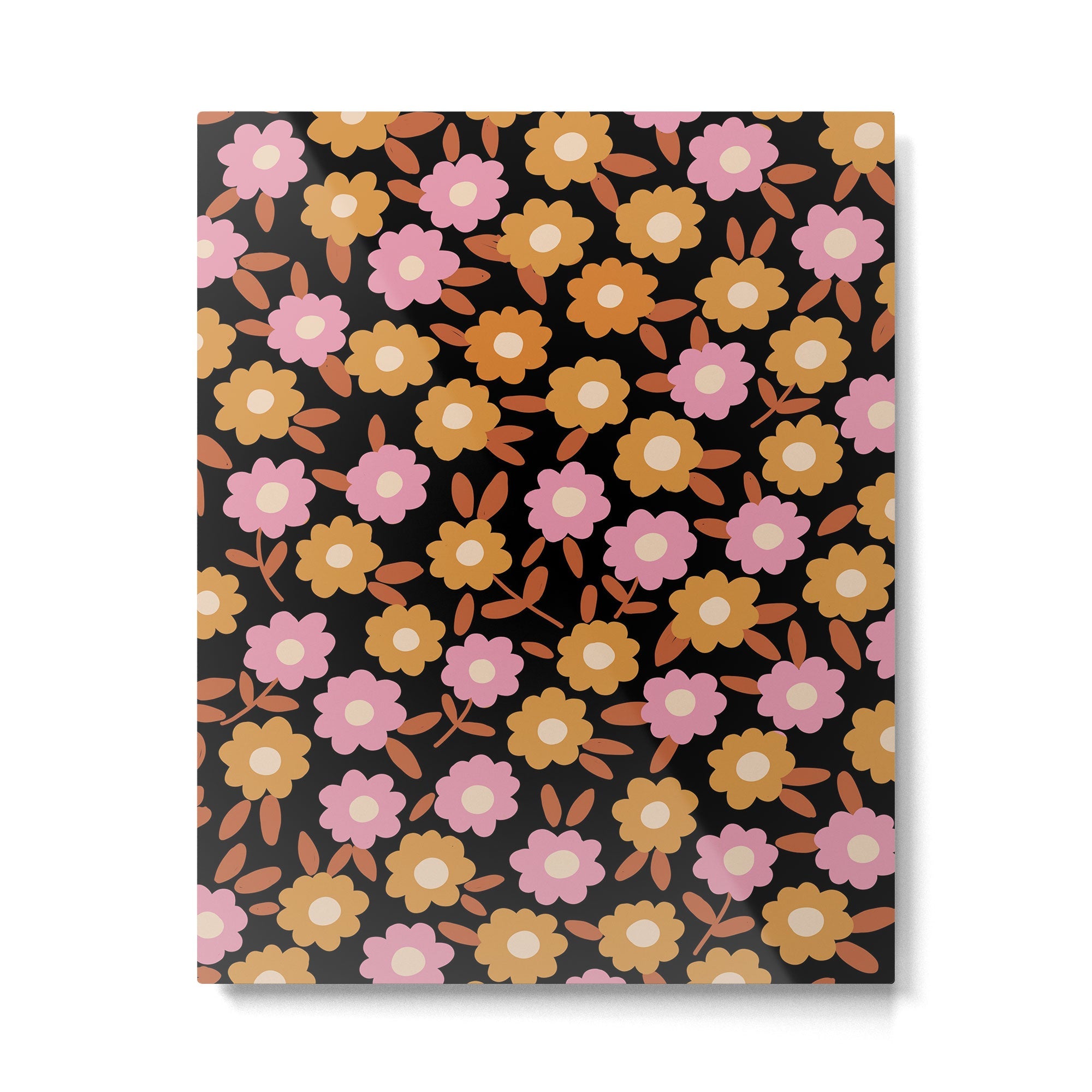 Retro flora Metal Print | TeksDecor