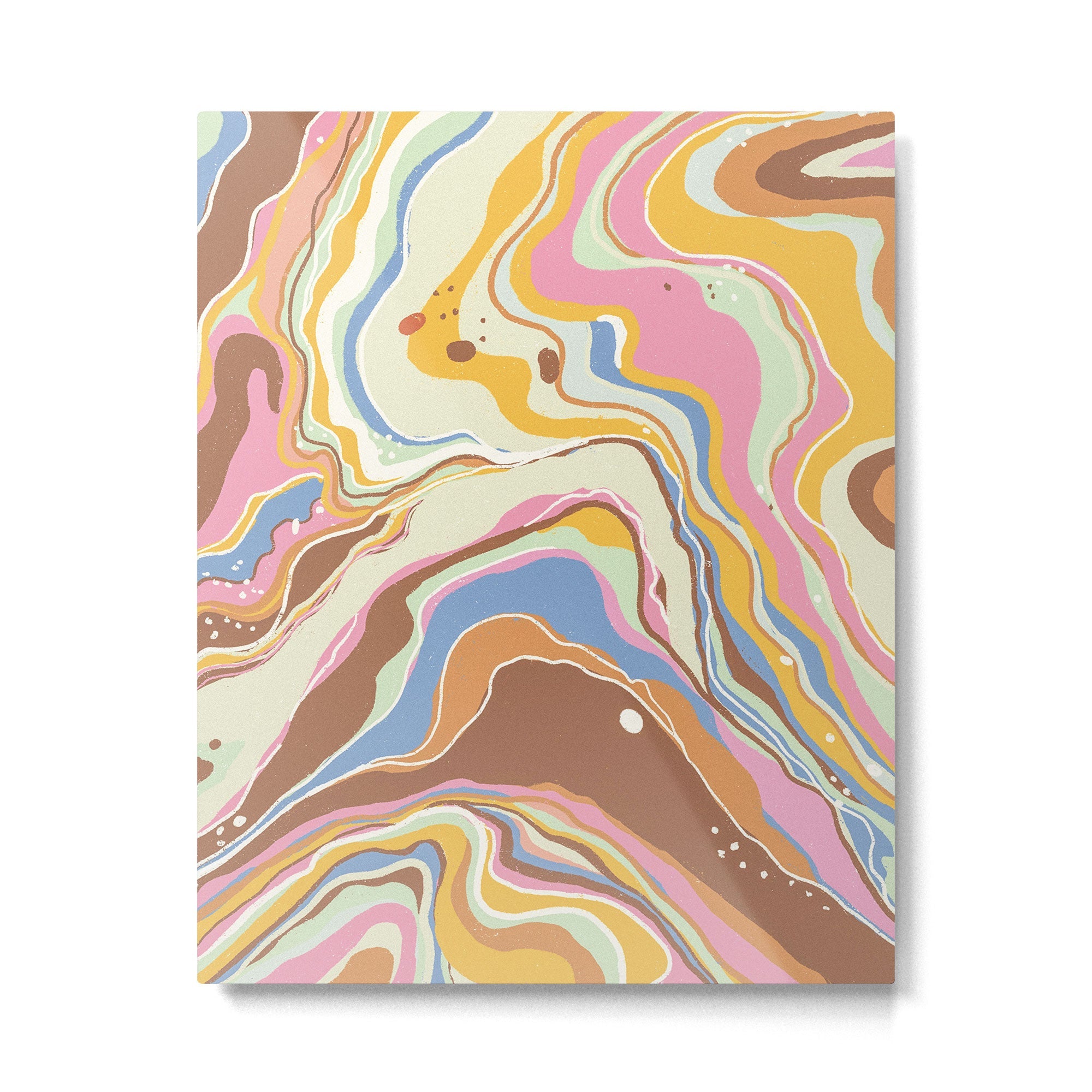 Retro marble #2 Metal Print | TeksDecor