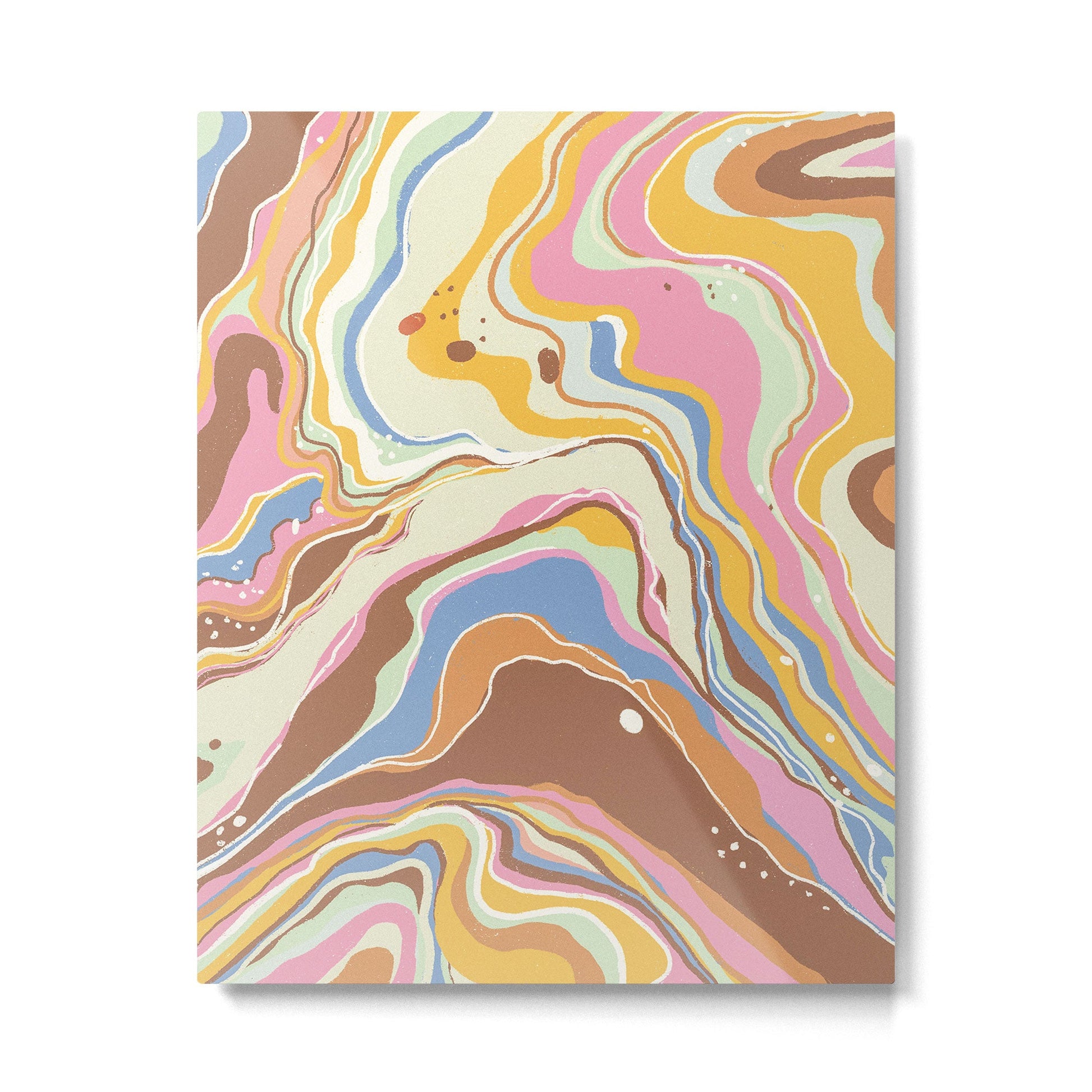 Retro marble #2 Metal Print | TeksDecor