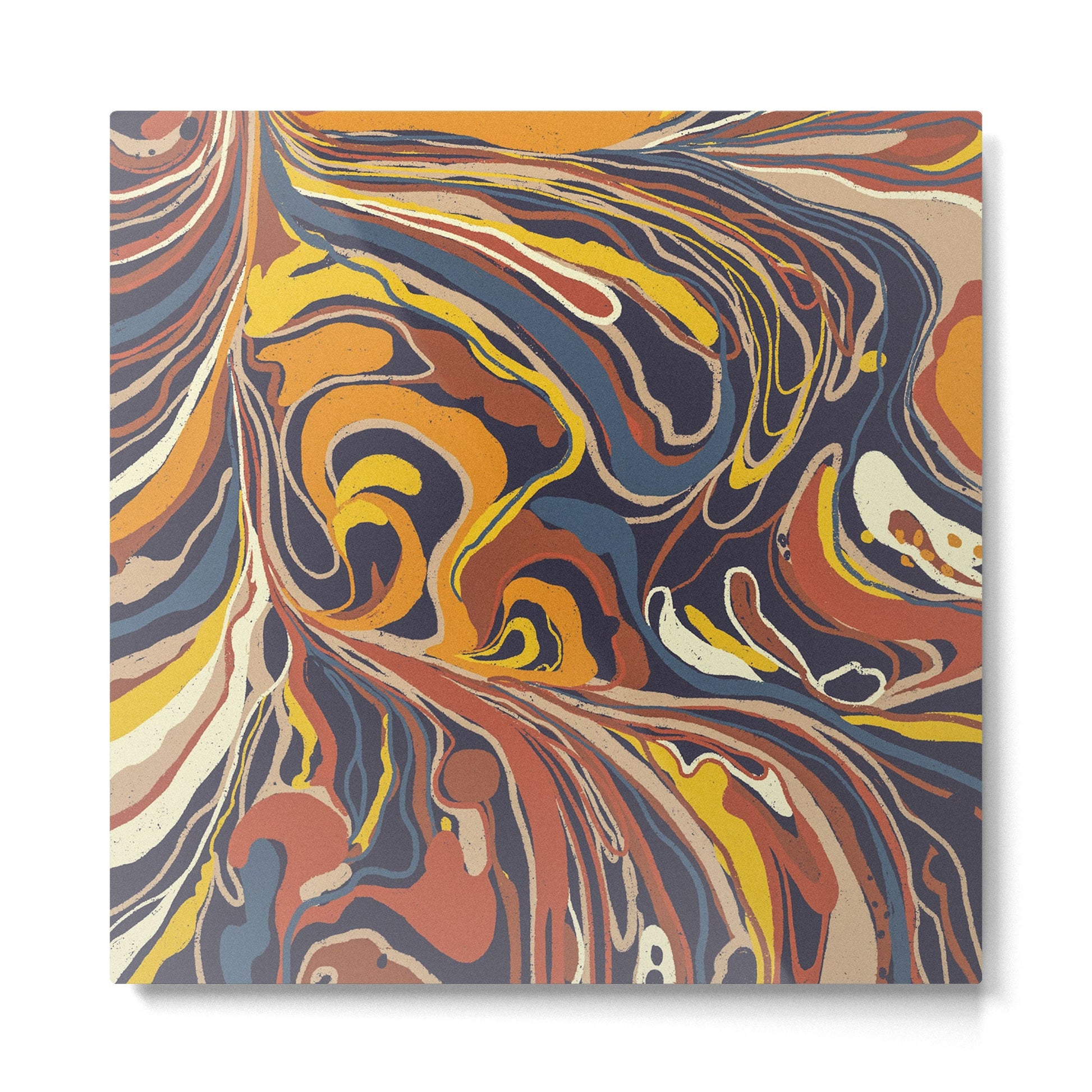 Retro marble #3 Metal Print | TeksDecor