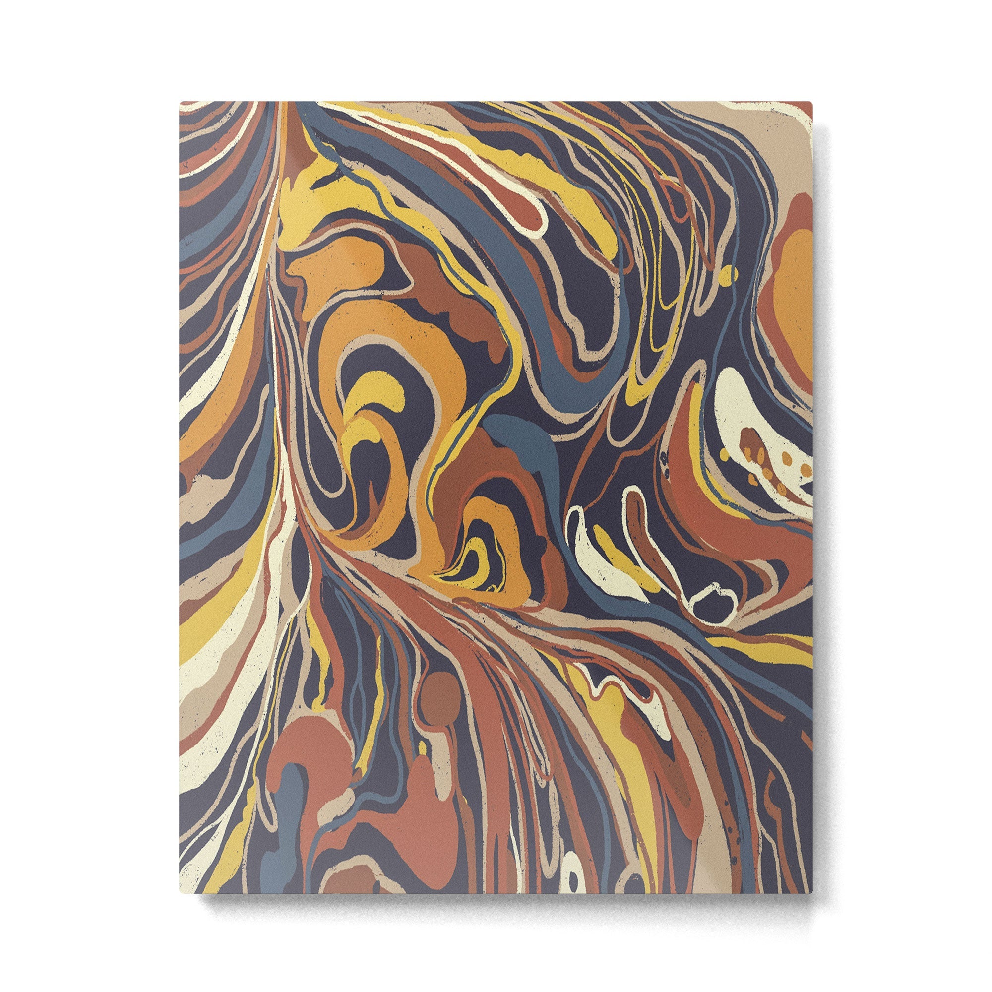 Retro marble #3 Metal Print | TeksDecor