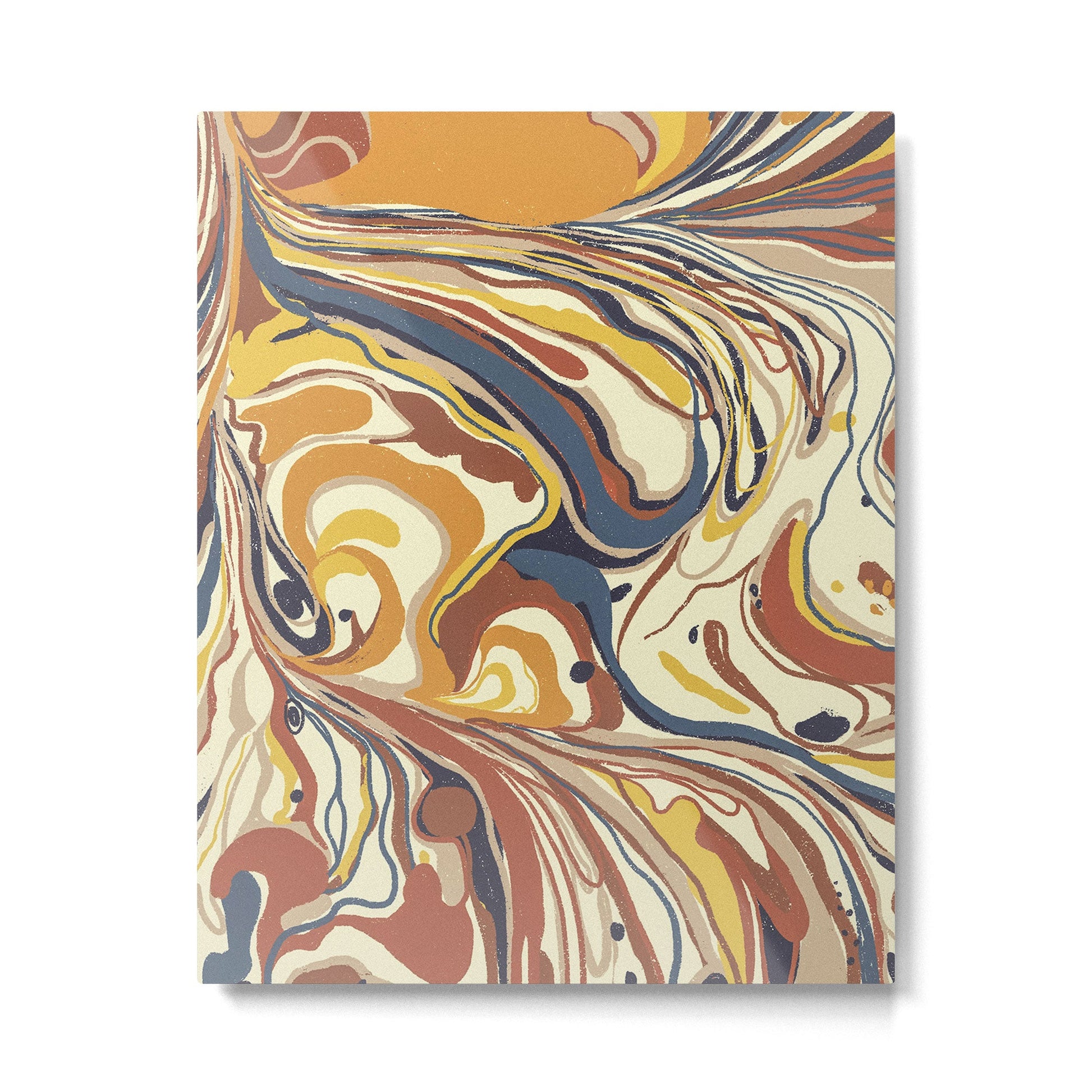 Retro marble #4 Metal Print | TeksDecor