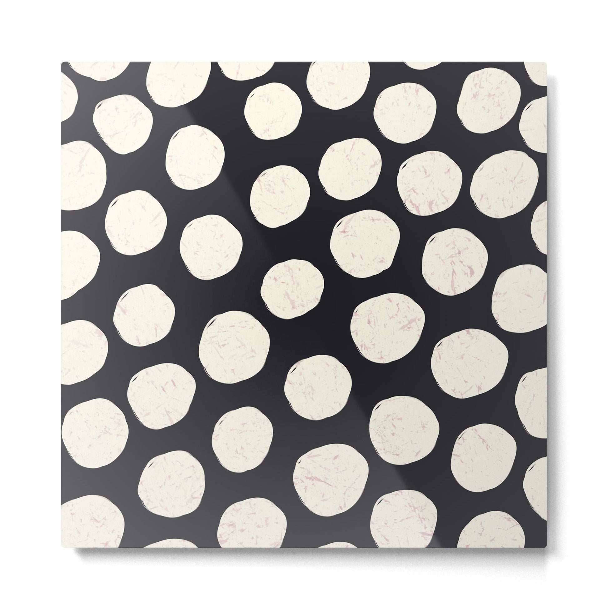 Spotty in Black Metal Print | TeksDecor