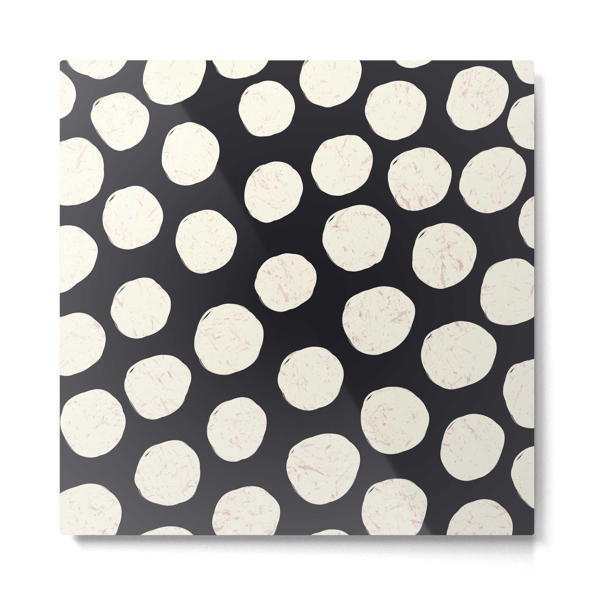 Spotty in Black Metal Print | TeksDecor