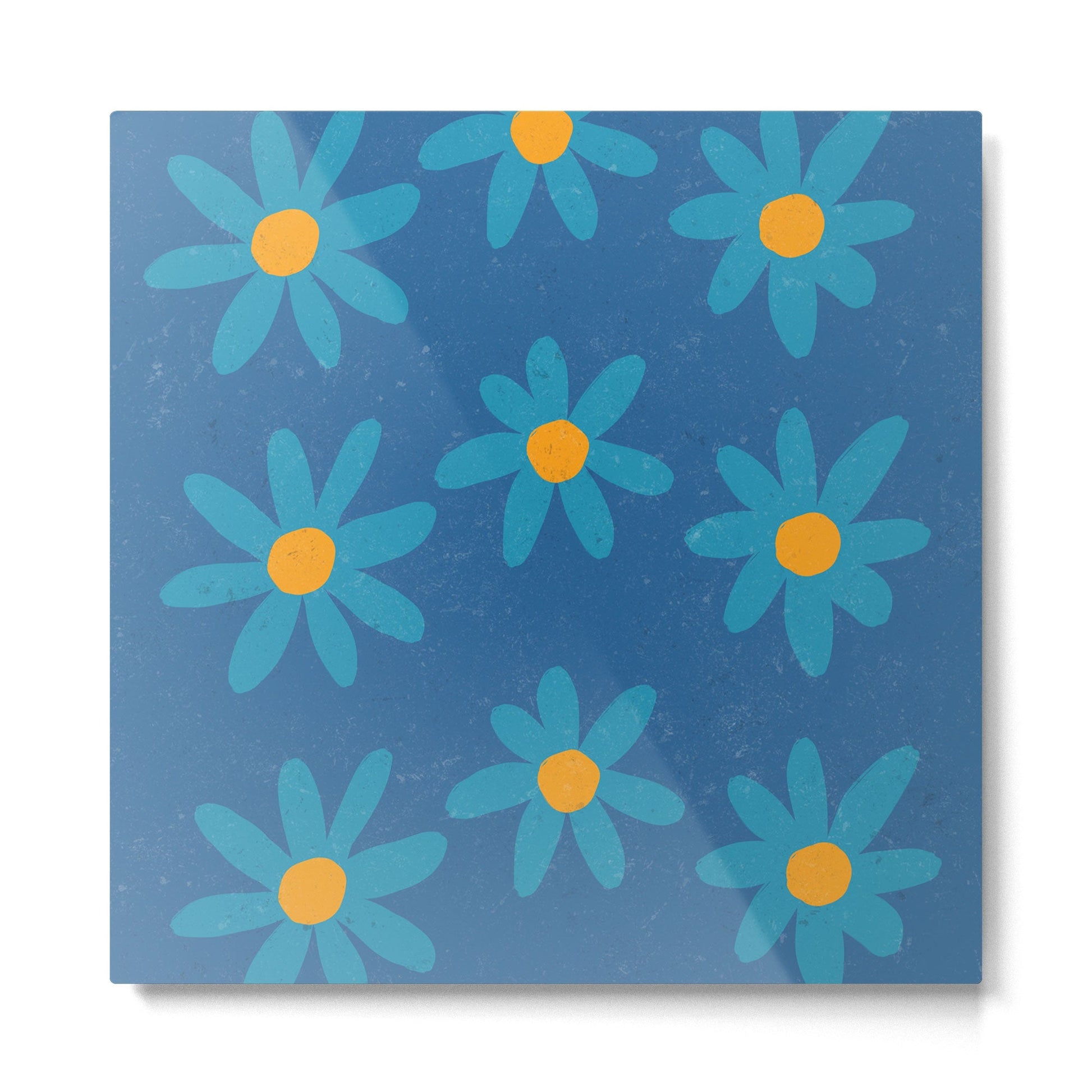 Spring Blue Metal Print | TeksDecor