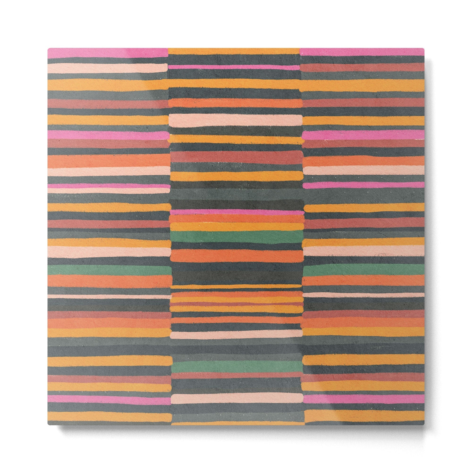 Striped pattern 02 Metal Print | TeksDecor