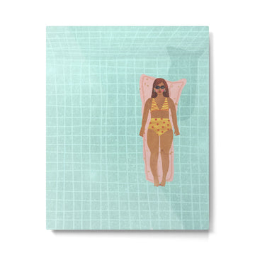Swimming in Blue Metal Print | TeksDecor