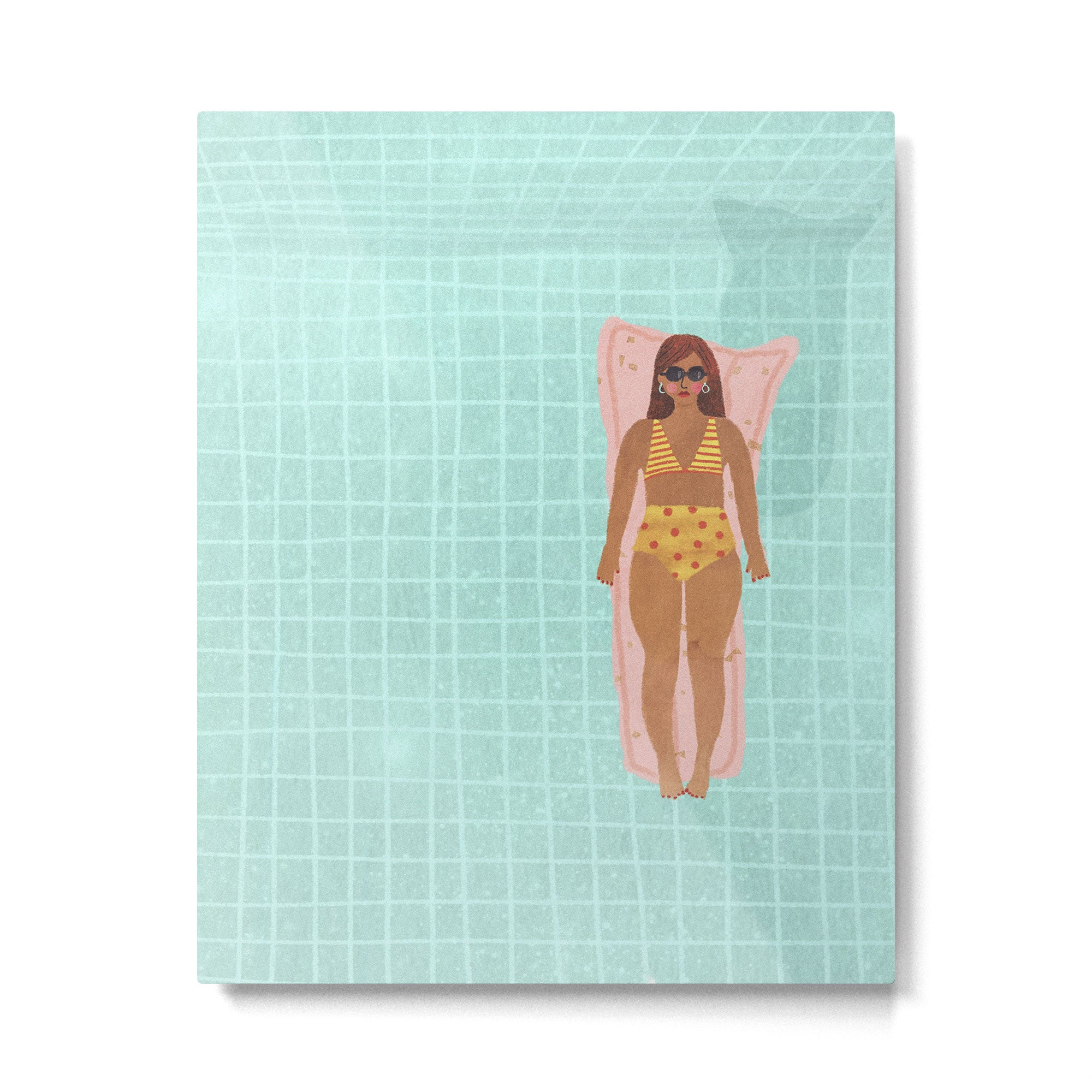 Swimming in Blue Metal Print | TeksDecor